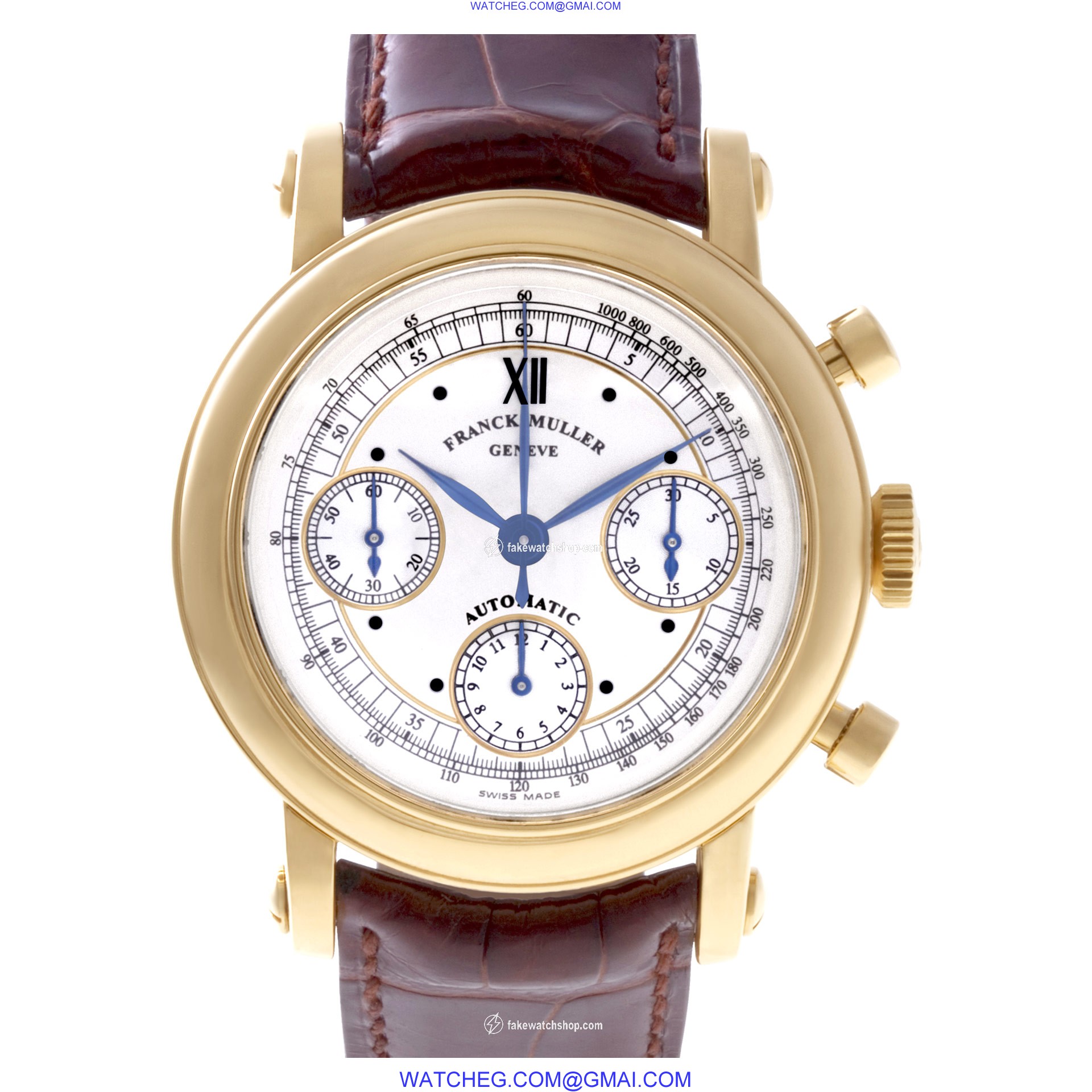 Franck Muller 7000 CC Chronograph Automatic Male 18k Yellow Gold