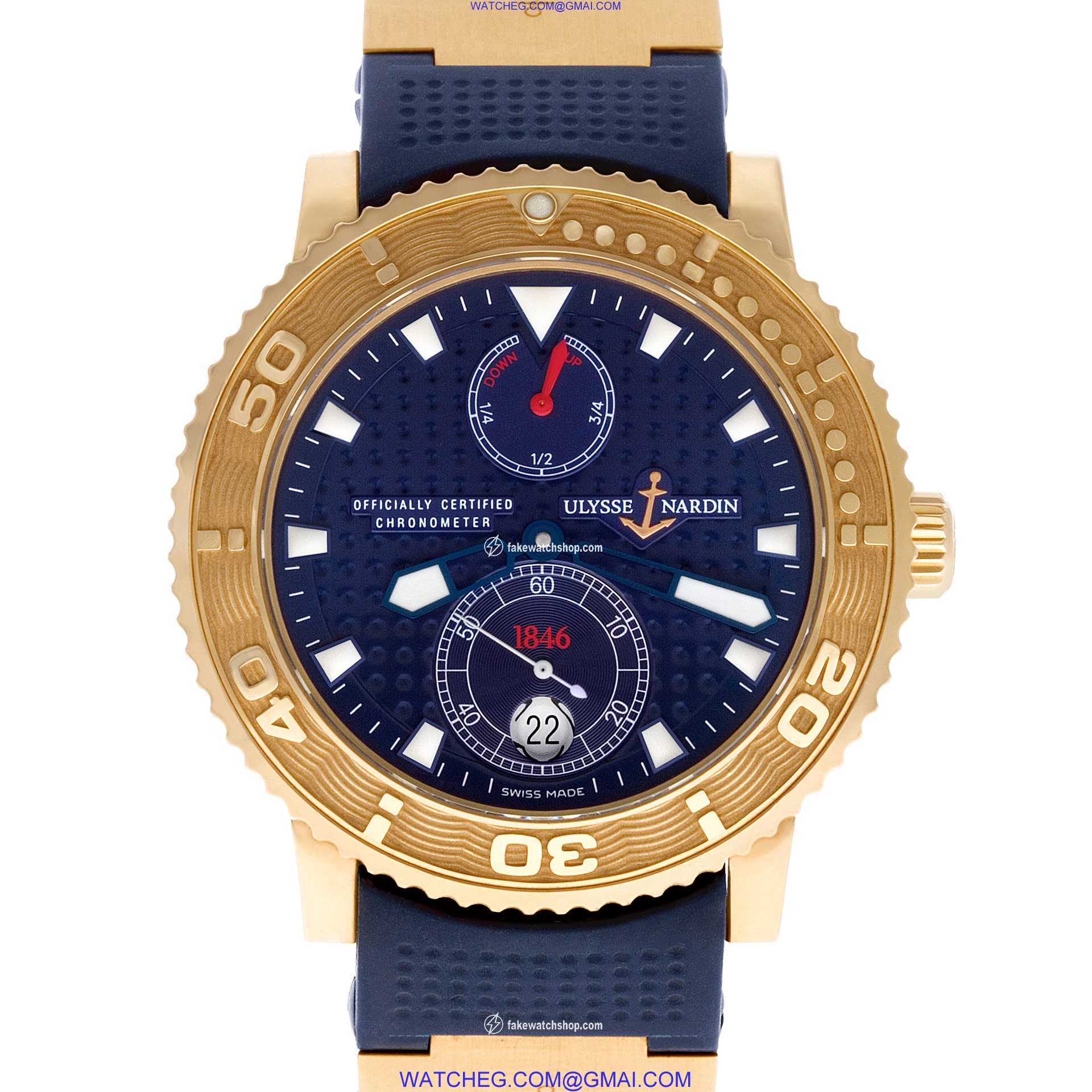 Ulysse Nardin 266-51 Maxi Marine Automatic Male 18k rose gold