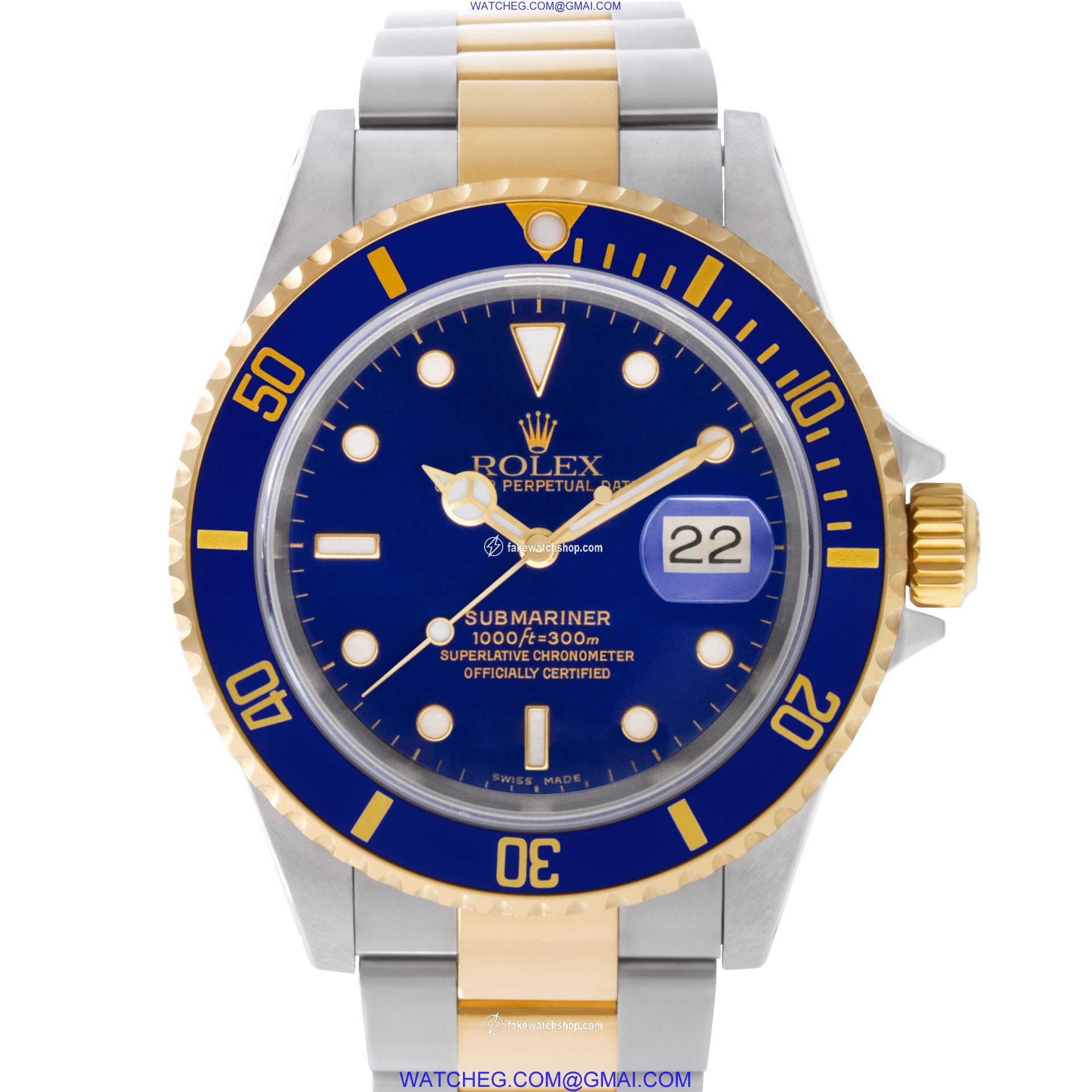Rolex 16613 Submariner Automatic Male 18k gold & Stainless Steel