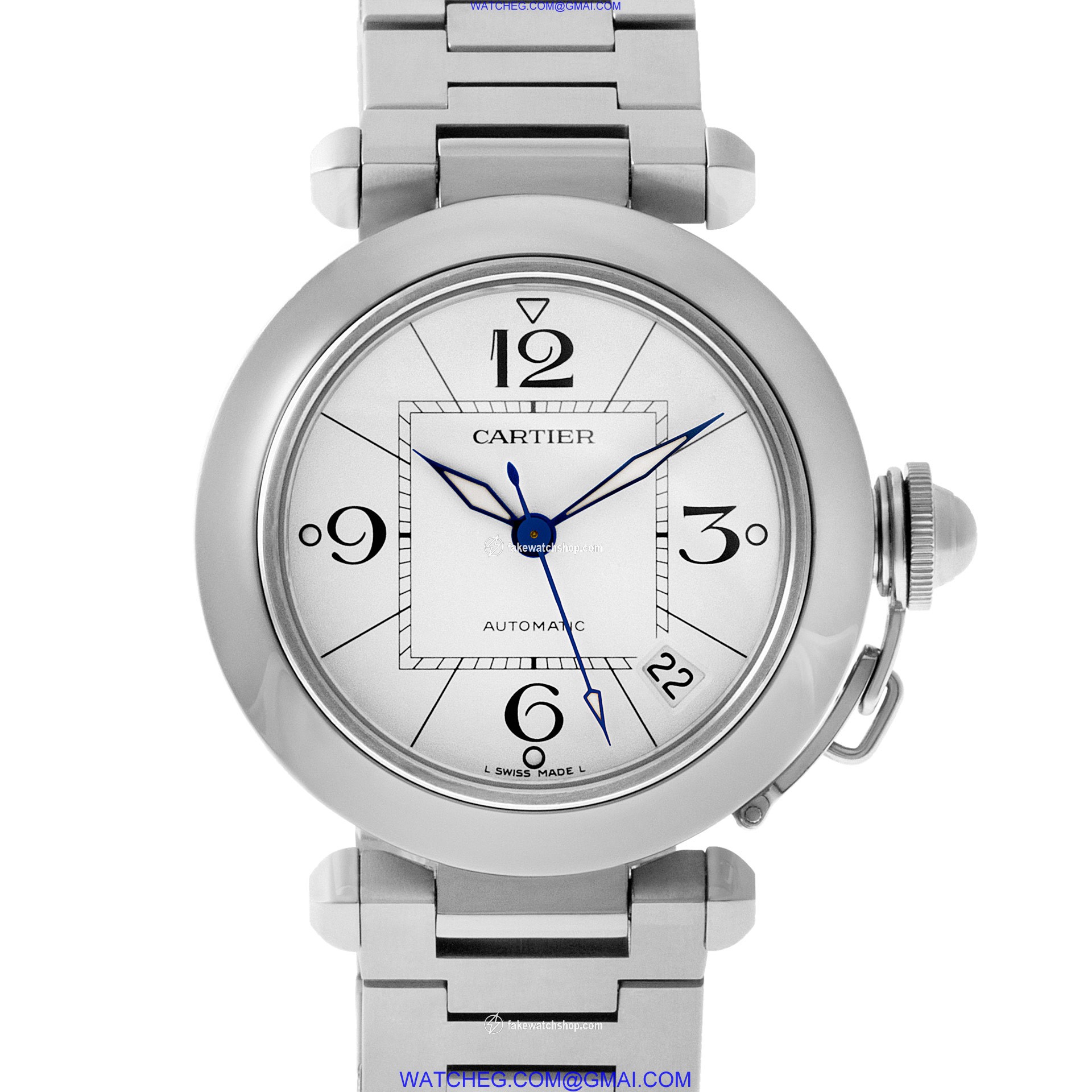 Cartier 2475 Pasha Automatic Unisex Stainless Steel