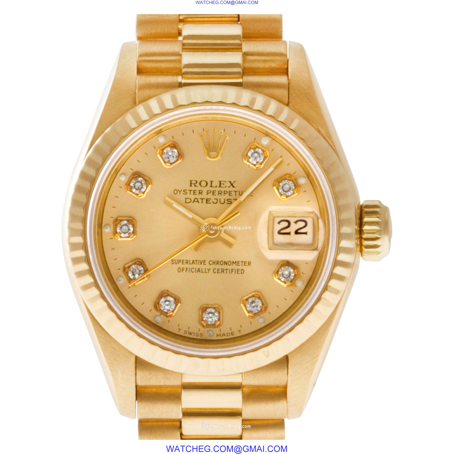 Rolex 69178 Datejust Automatic Female 18k yellow gold
