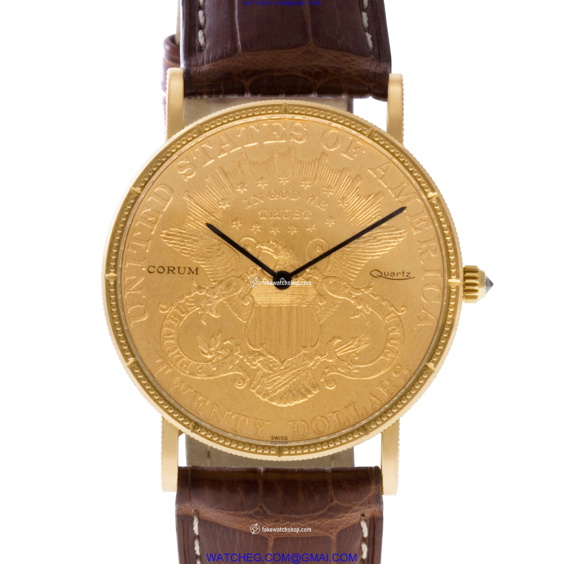 Corum CT32892 $20 Coin Quartz Male 18k yellow gold