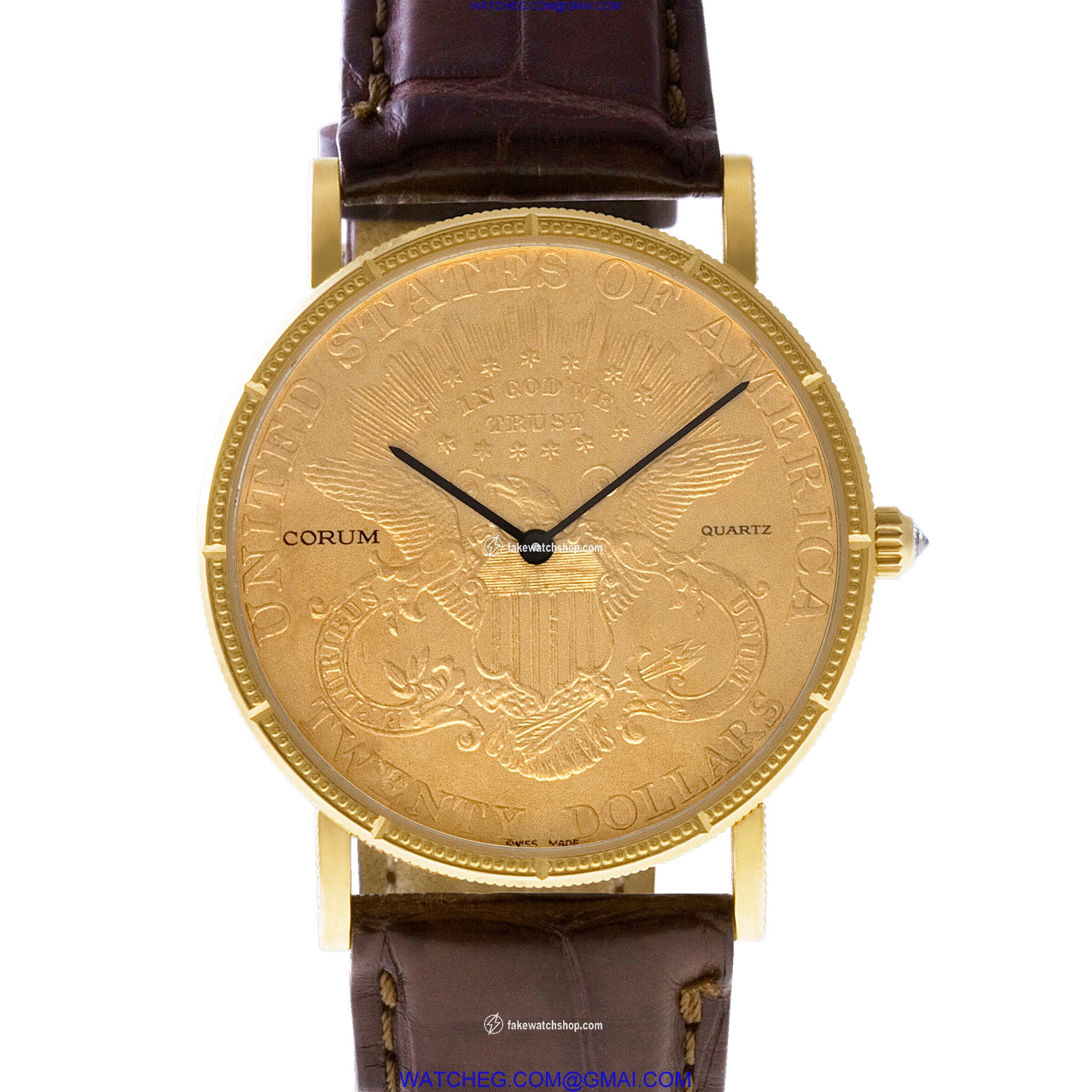 Corum CT32892 $20 Coin Quartz Male 18k Yellow Gold