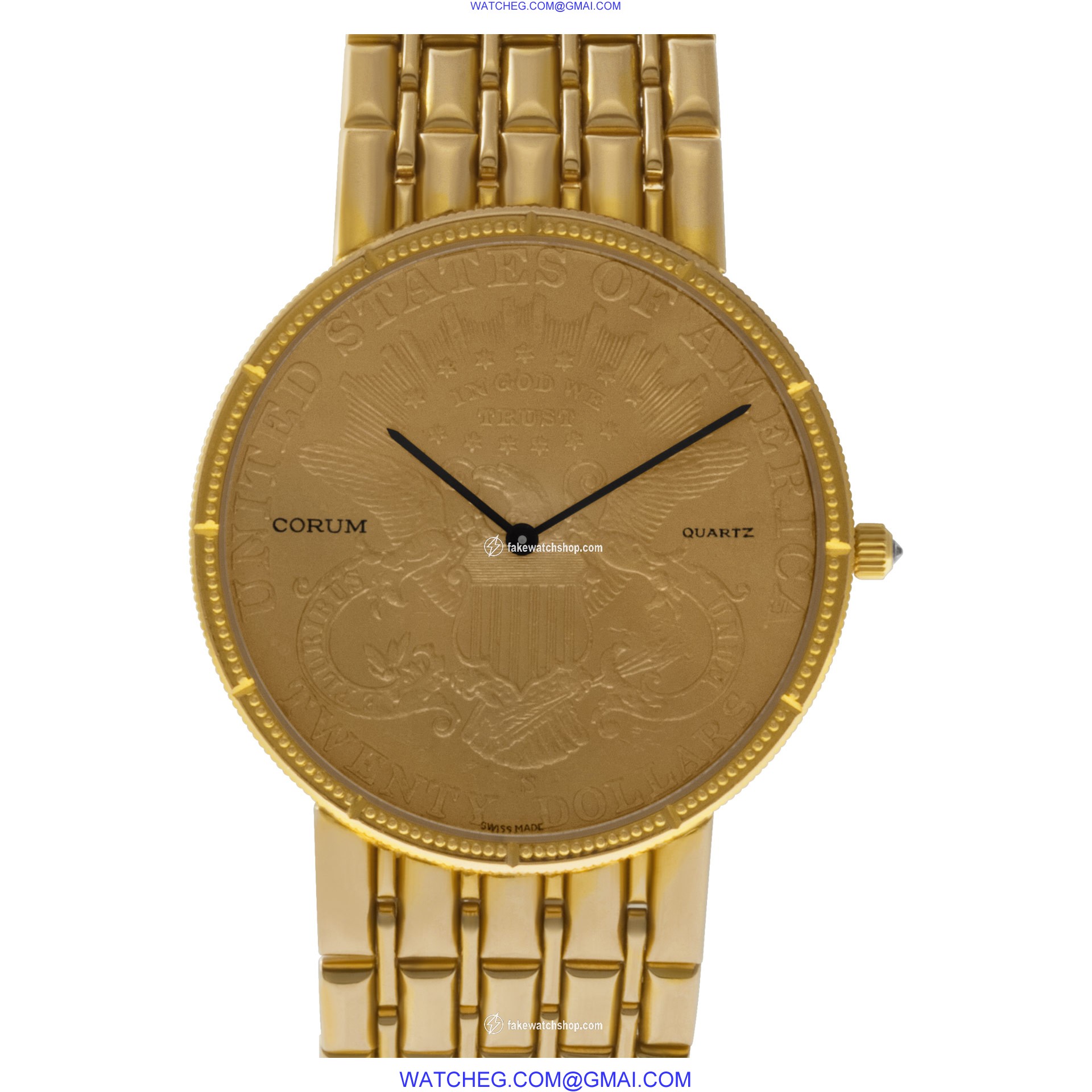 Corum 62022.955501 $20 Coin Quartz Unisex 18k yellow gold