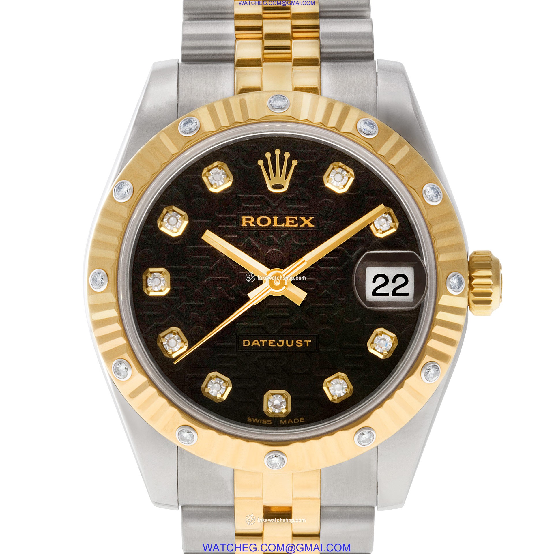 Rolex 178313 Datejust Automatic Female 18k Yellow Gold