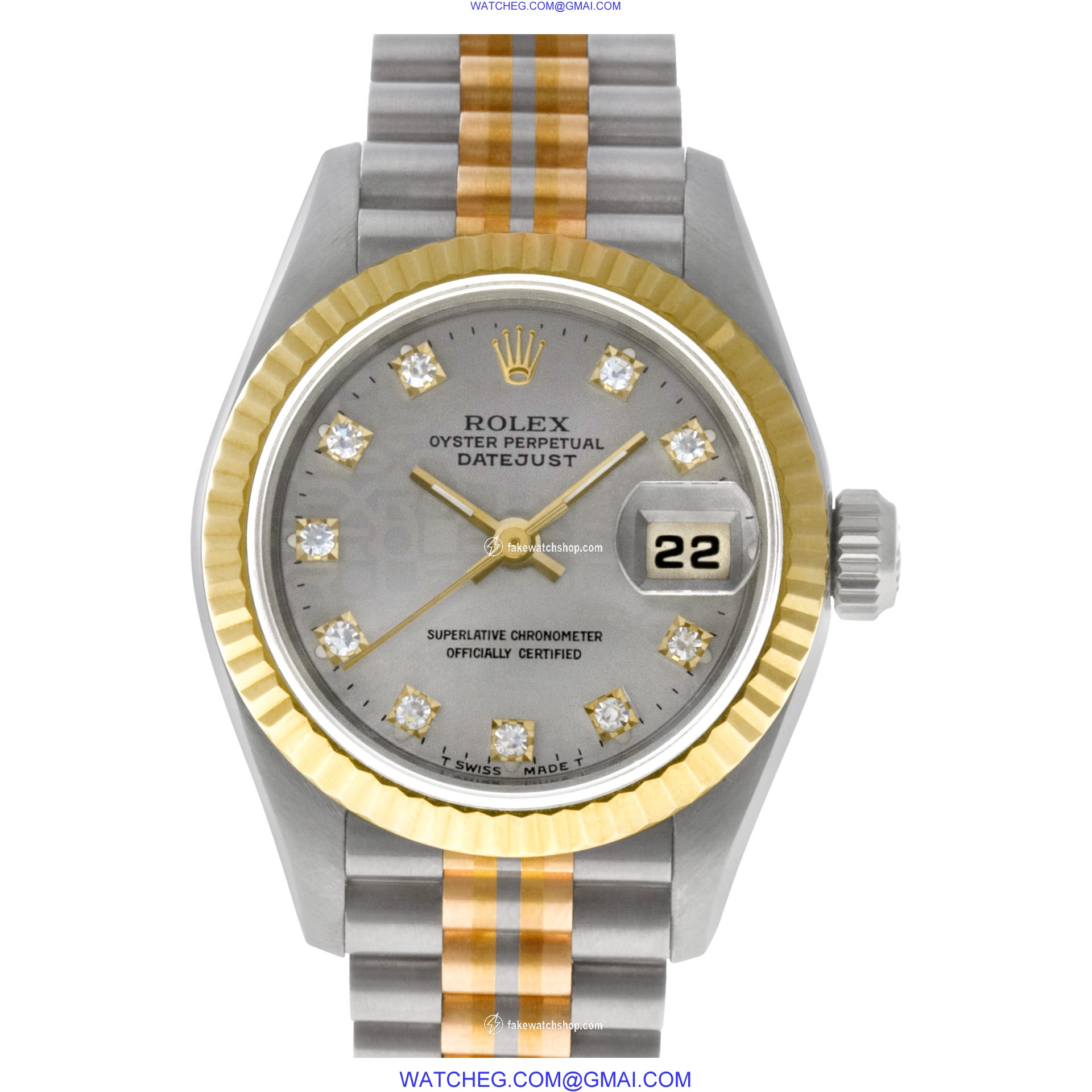 Rolex 69179B Datejust Automatic Female 18k White Gold