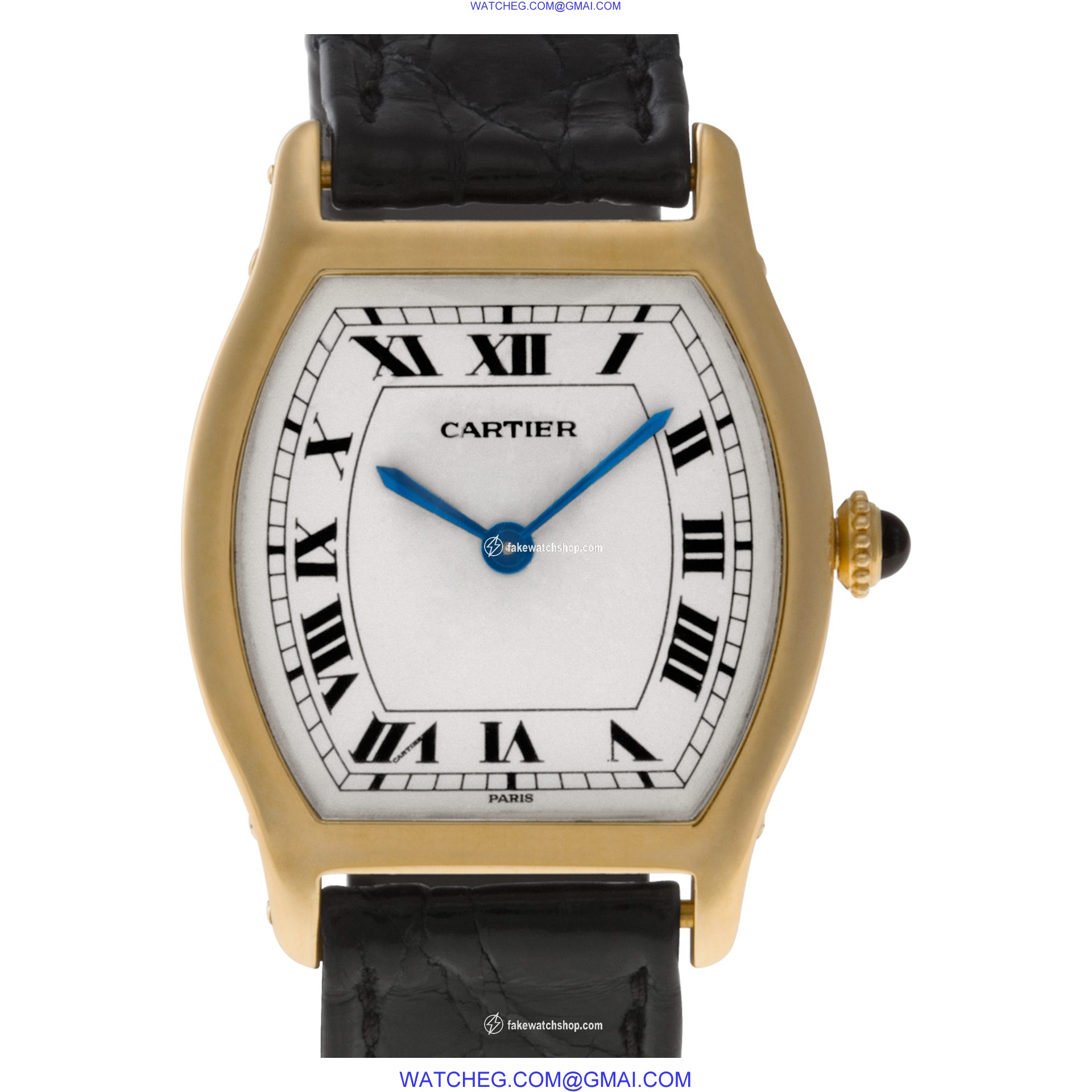 Cartier n/a Tonneau Manual Female 18k yellow gold