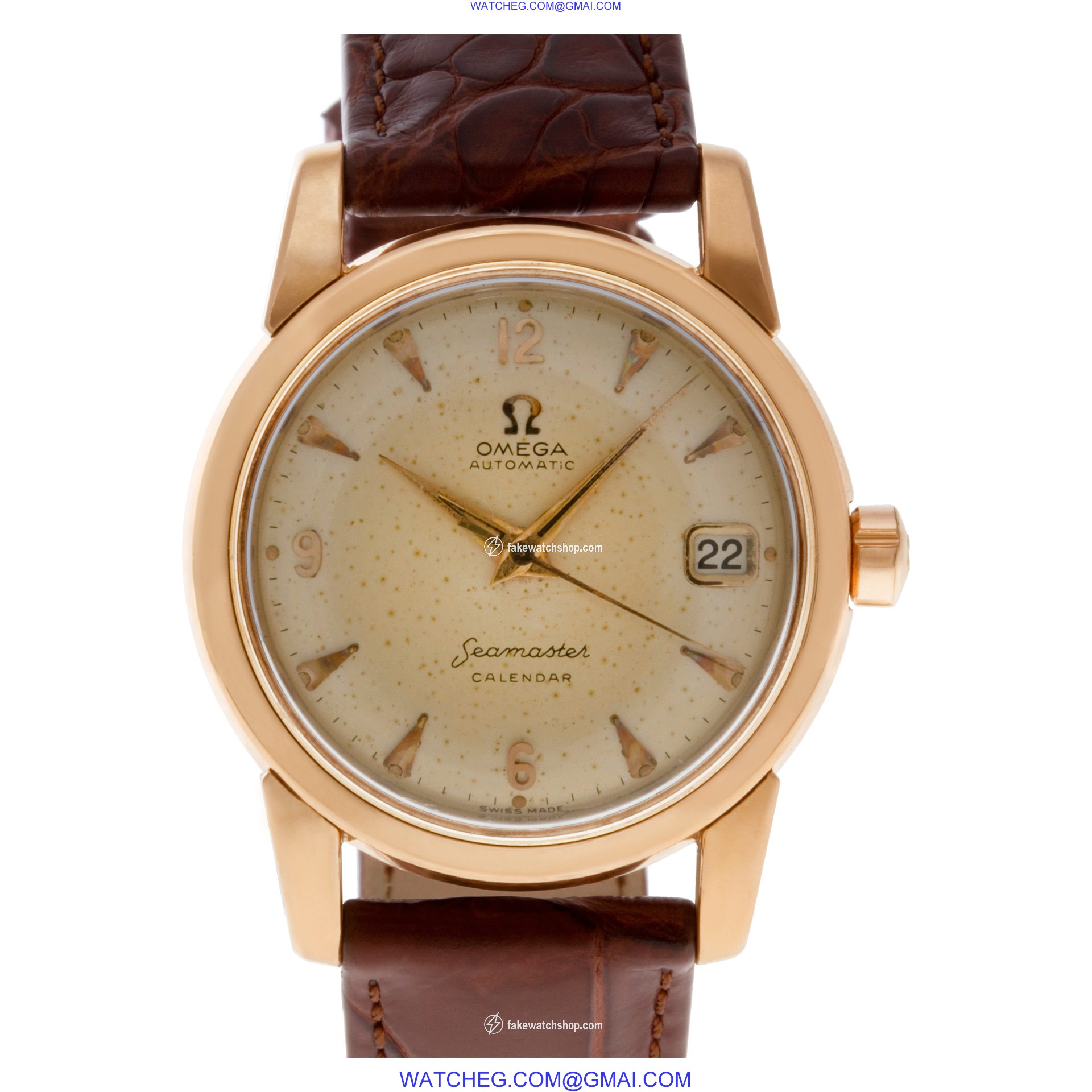 Omega 2849-5-SC Seamaster Automatic Male Pink Gold Fill