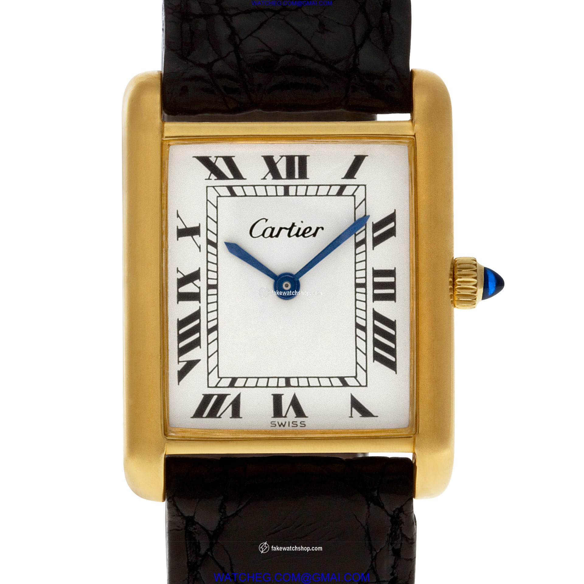 Cartier 111 Tank Manual Unisex Gold Plate