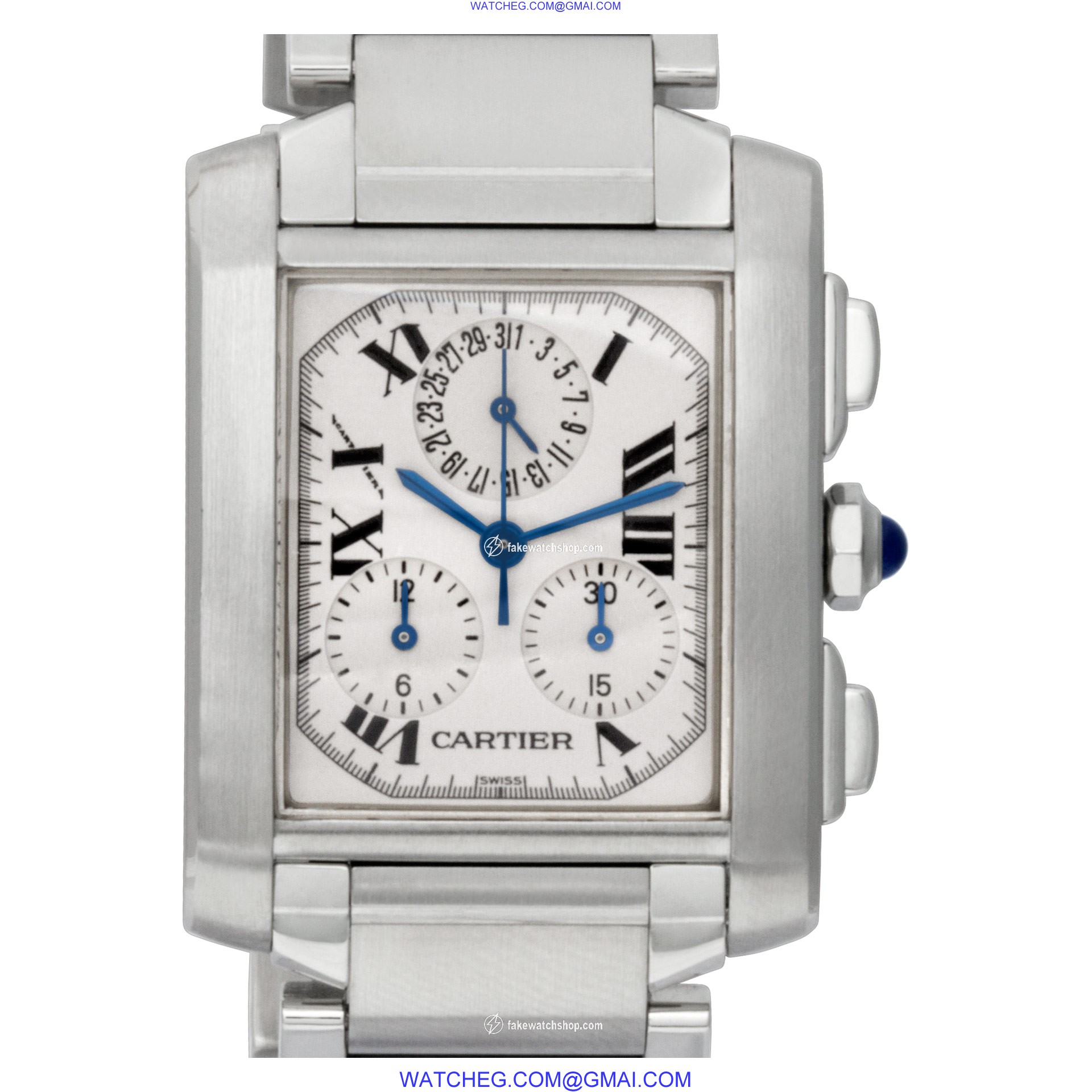 Cartier W51001Q3 Tank Francaise Quartz Male Stainless Steel