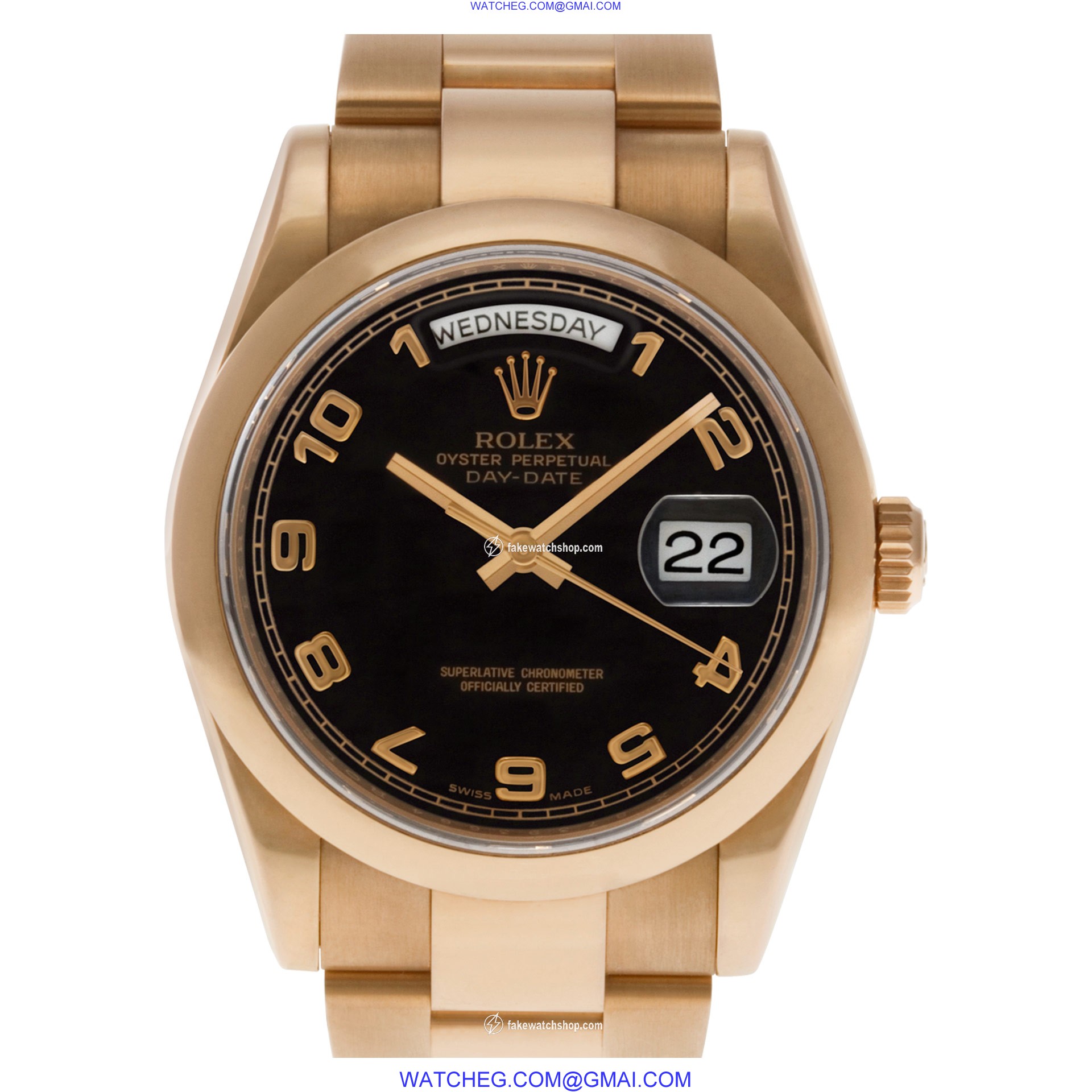 Rolex 118205 Day-Date Automatic Male 18k rose gold