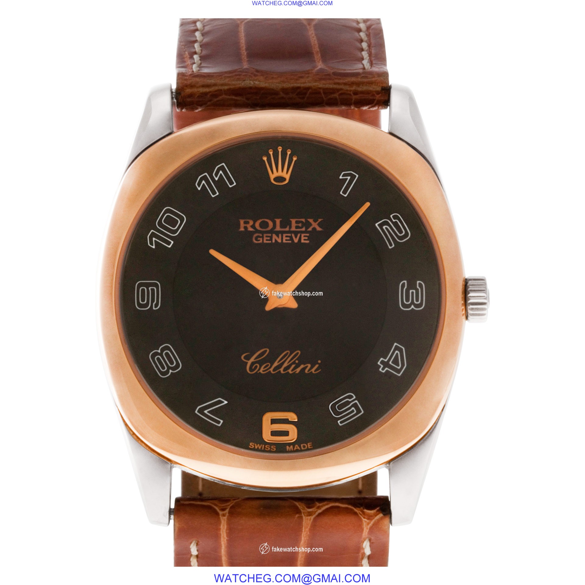 Rolex 4233 Cellini Manual Male 18k White and Pink Gold