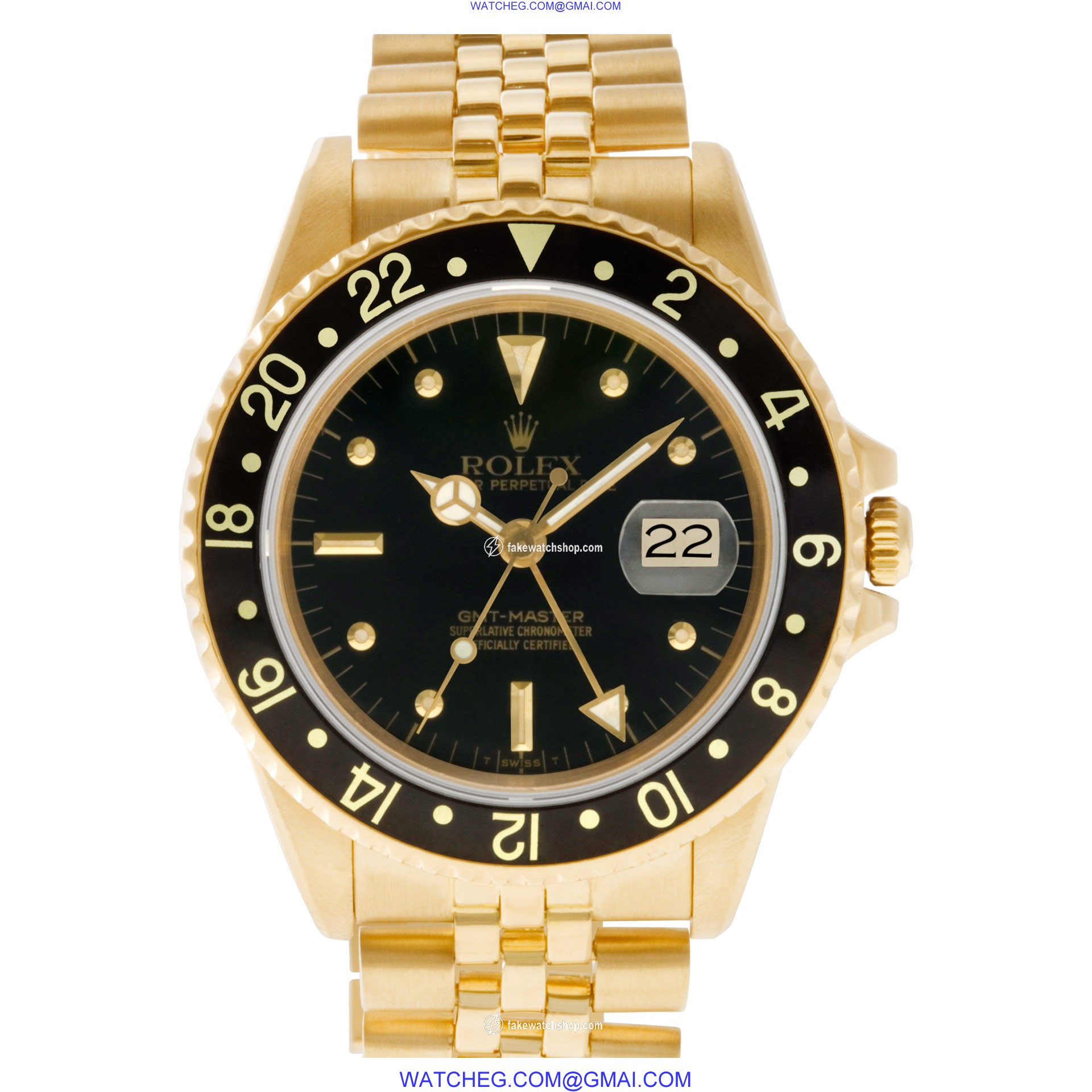 Rolex 16758 GMT-Master Automatic Male 18k yellow gold