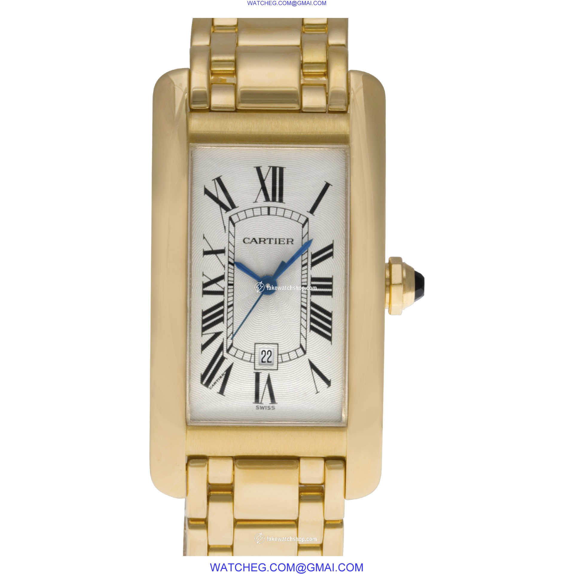 Cartier 1725 Tank American Automatic Unisex 18k yellow gold