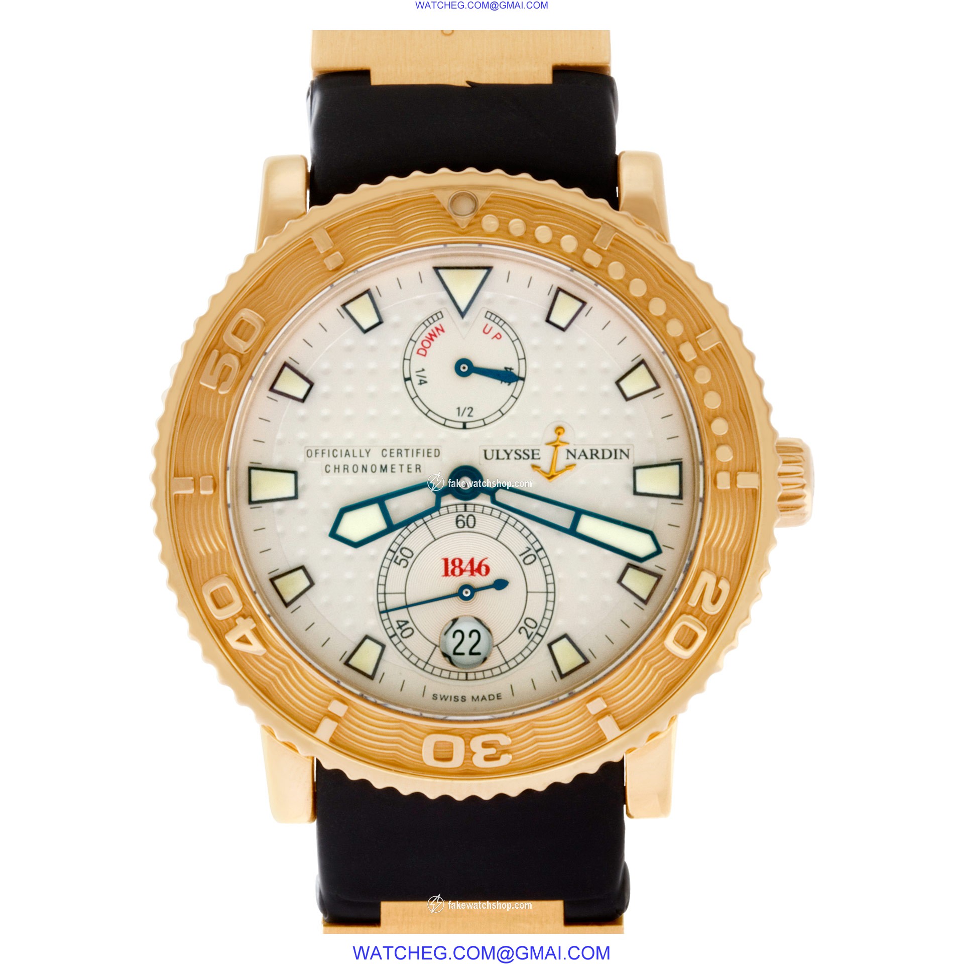 Ulysse Nardin 266-58-3 Maxi Marine Automatic Male 18k yellow gold