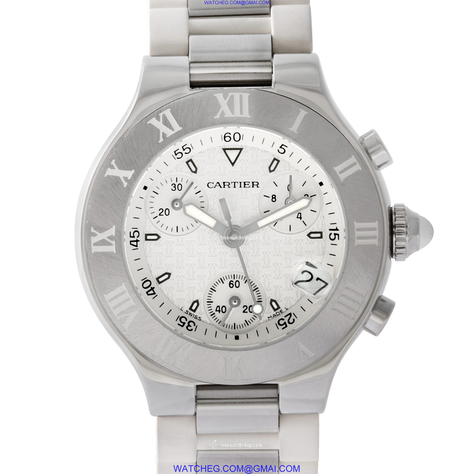 Cartier 2996 Chronoscaph Quartz Female Stainless Steel