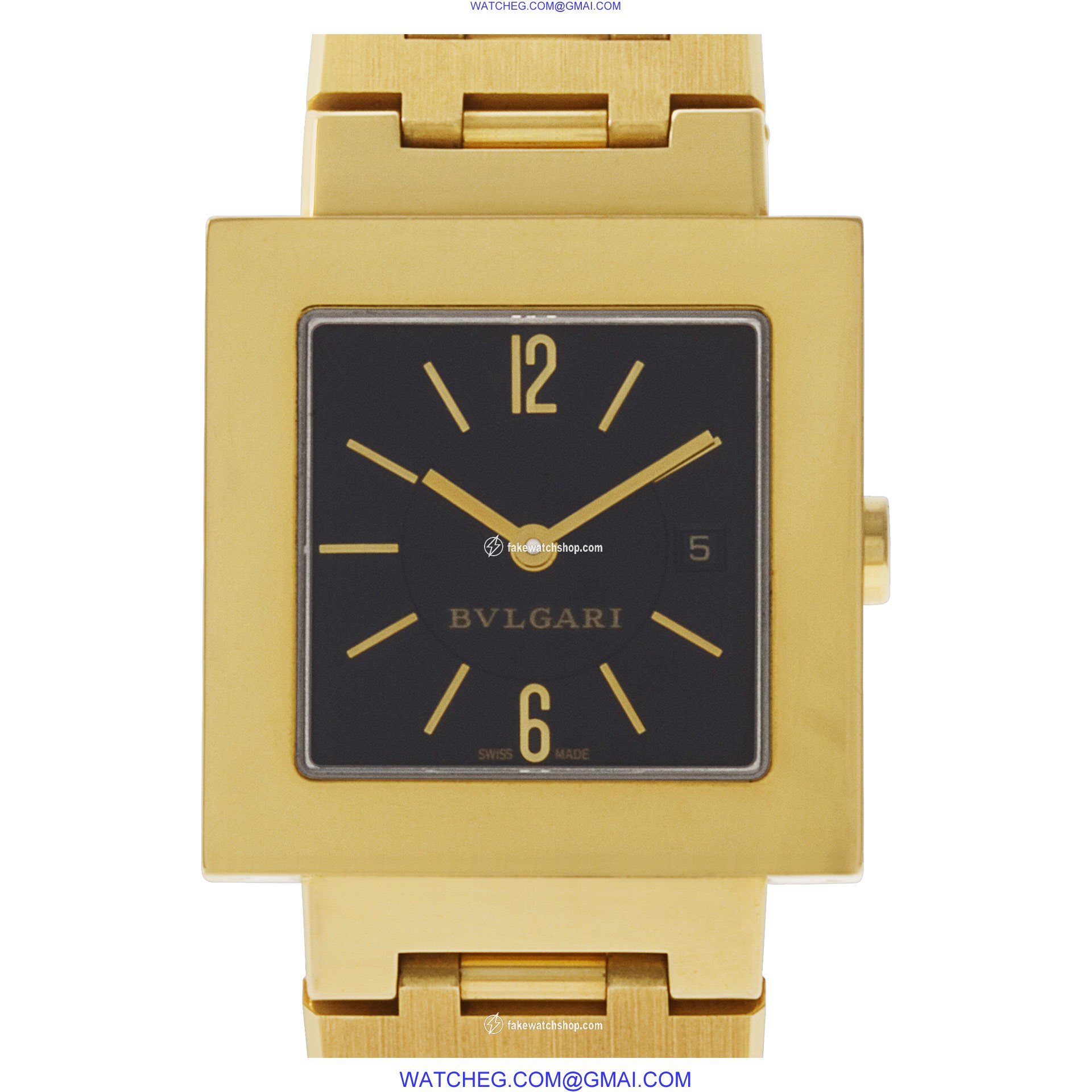 Bvlgari SQ27G Quadrato Quartz Female 18k yellow gold