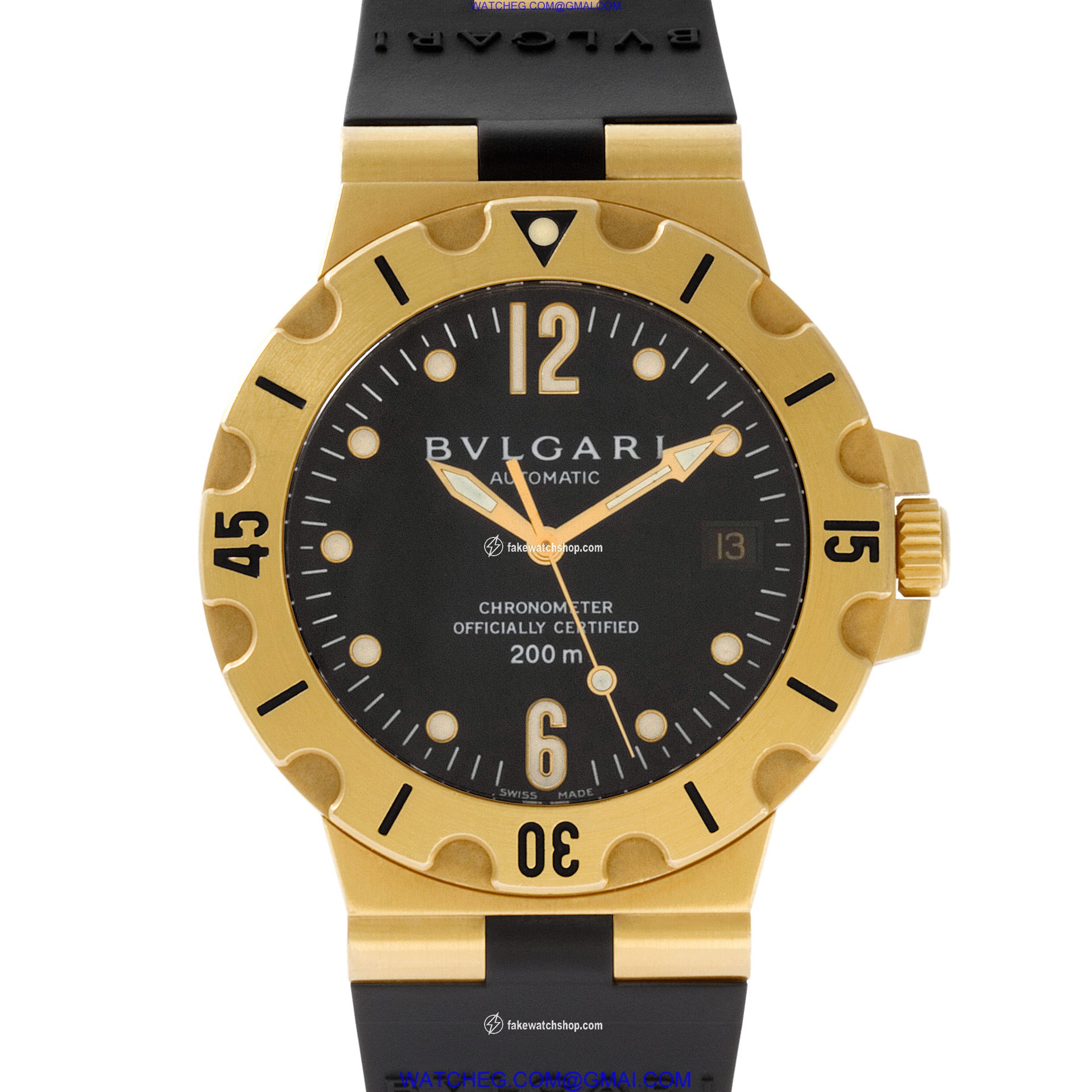 Bvlgari SD38G Scuba Automatic Male 18k yellow gold