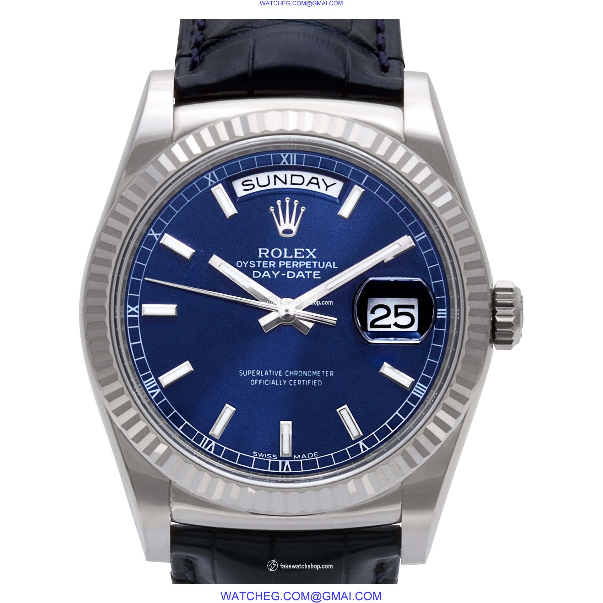 Rolex 118139 Day-Date Automatic Male 18k White Gold