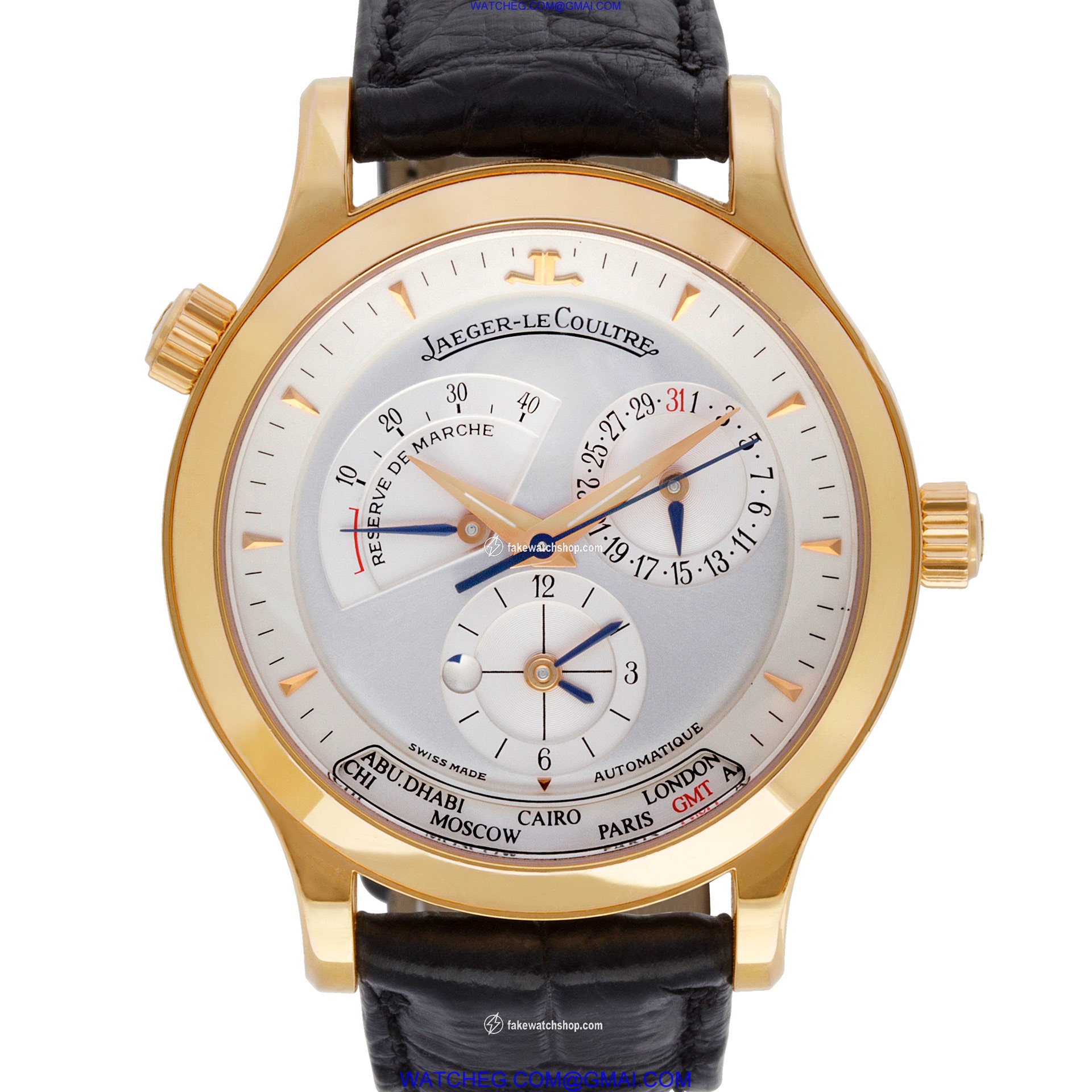 Jaeger LeCoultre 142.2.92 Master Geographic Automatic Male 18k rose gold