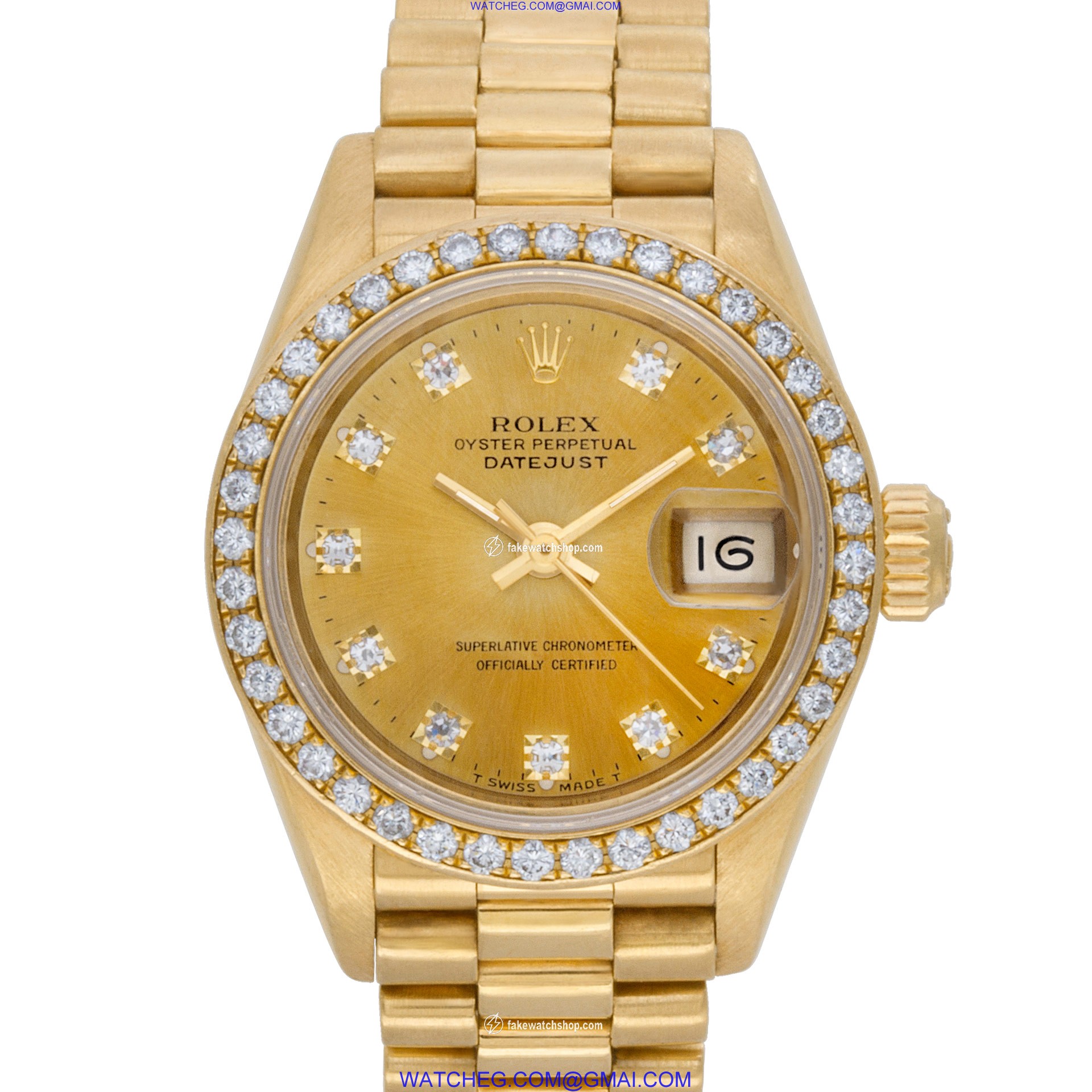 Rolex 69178 Datejust Automatic Female 18k yellow gold