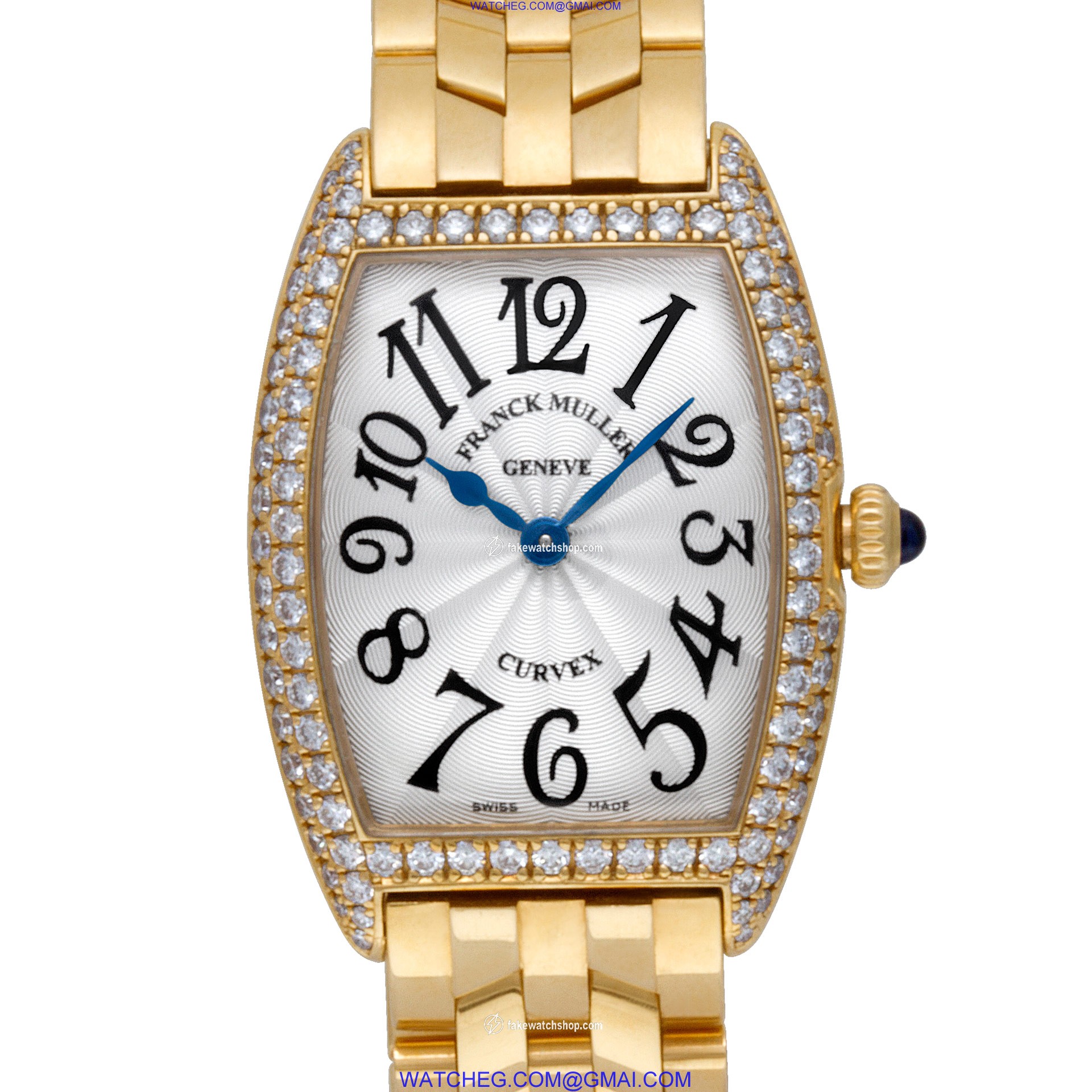 Franck Muller 1752QZD Curvex Quartz Female 18k yellow gold