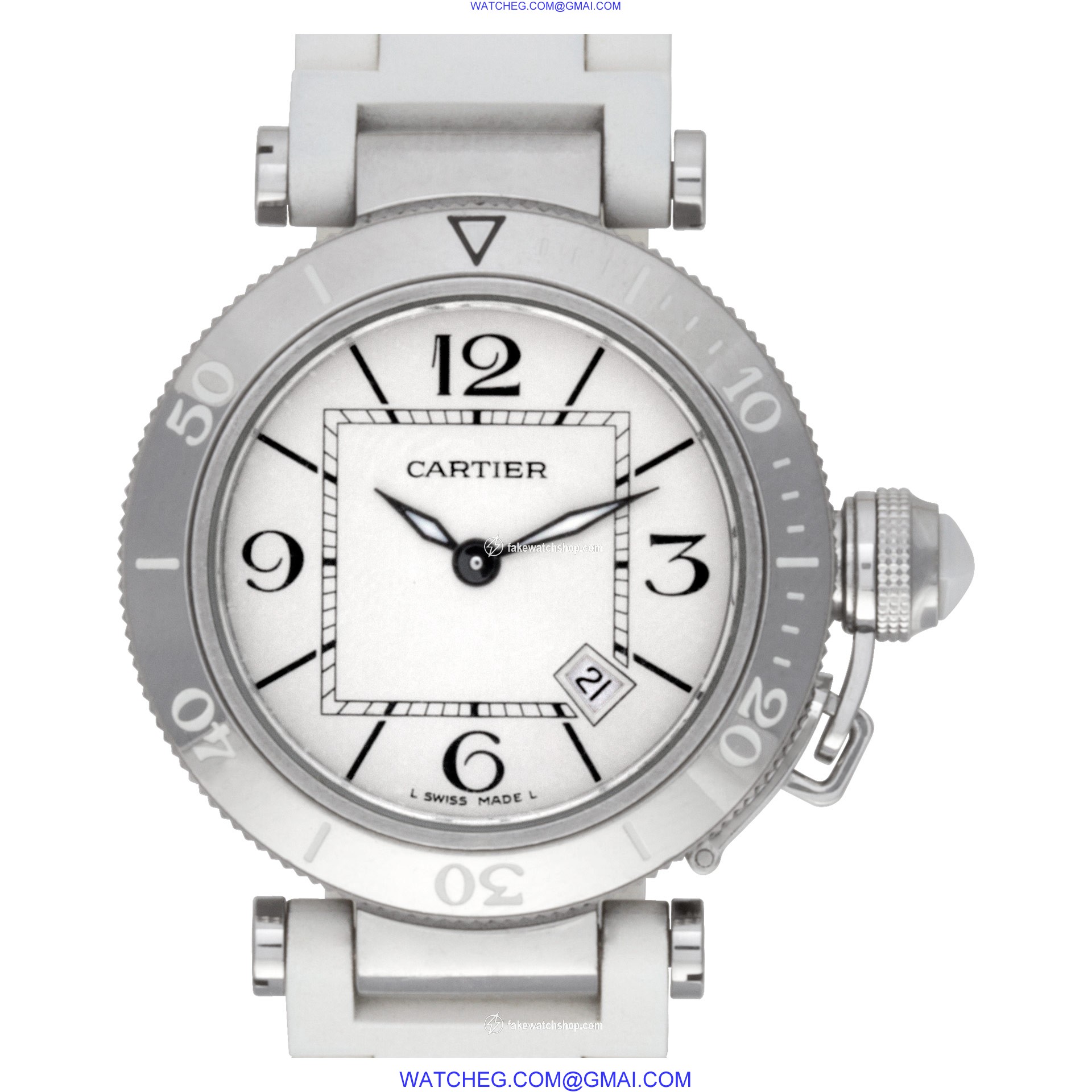 Cartier 3025 Pasha Seatimer Quartz Female Stainless Steel