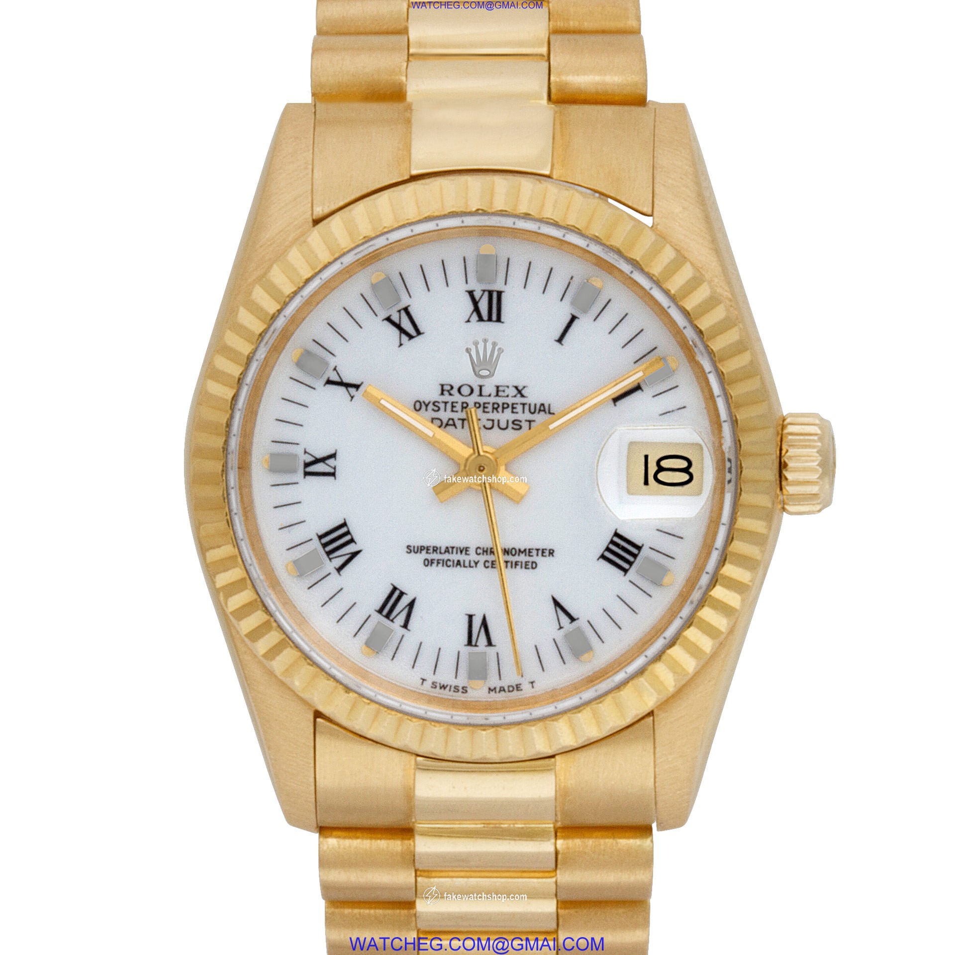 Rolex 68278 Datejust Automatic Unisex 18k yellow gold