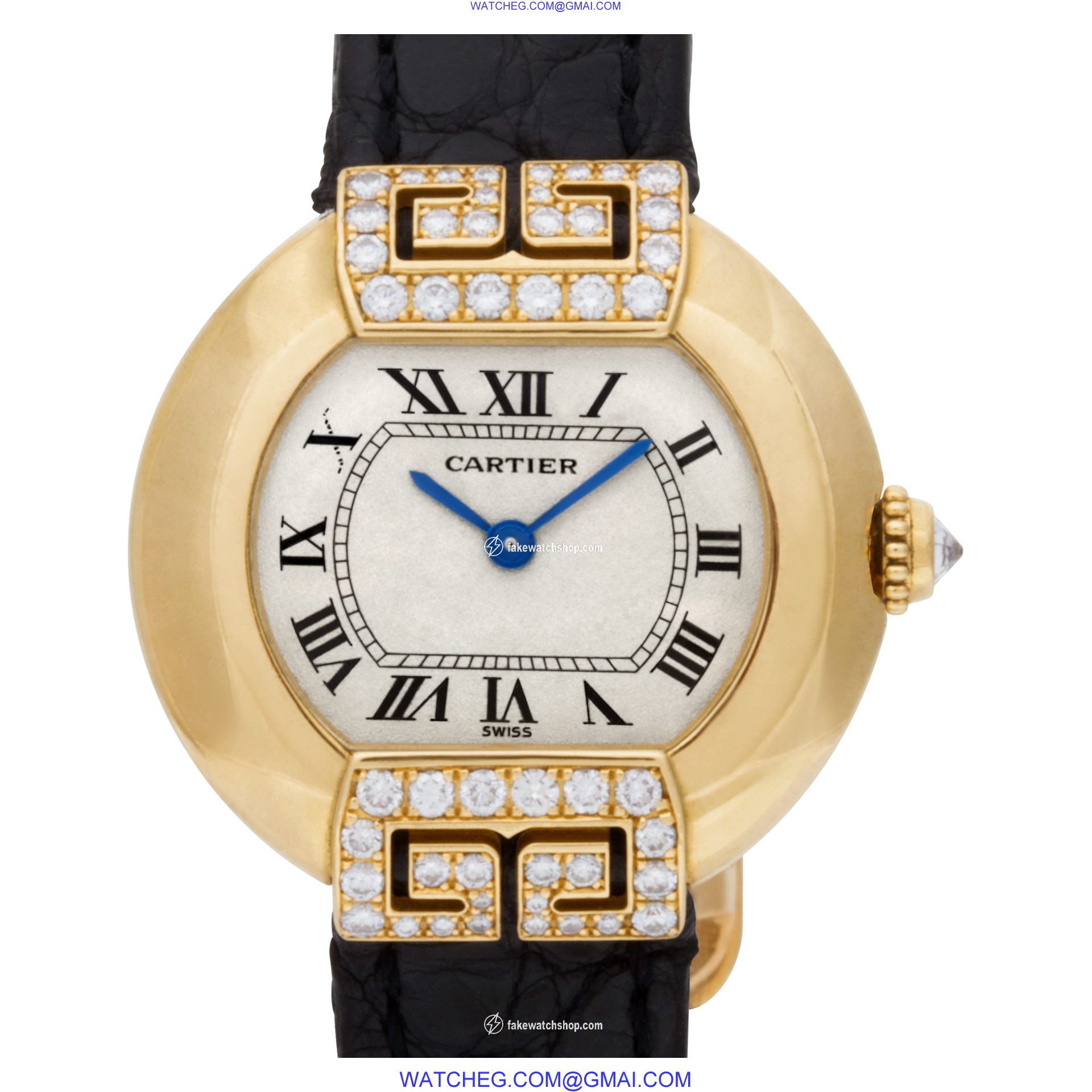 Cartier 1480 Ellipse Quartz Female 18k yellow gold