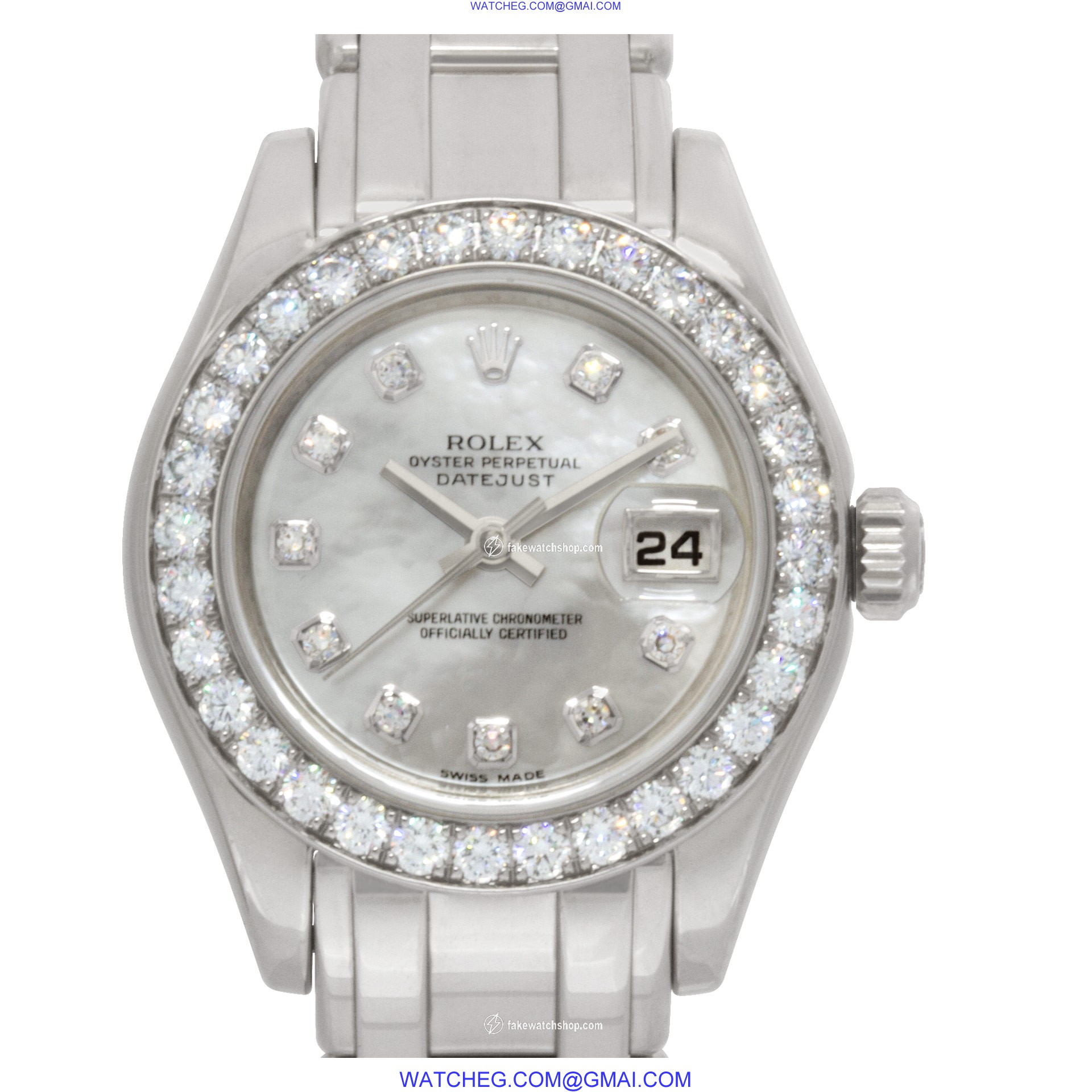 Rolex 80299 Pearlmaster Automatic Female 18k White Gold