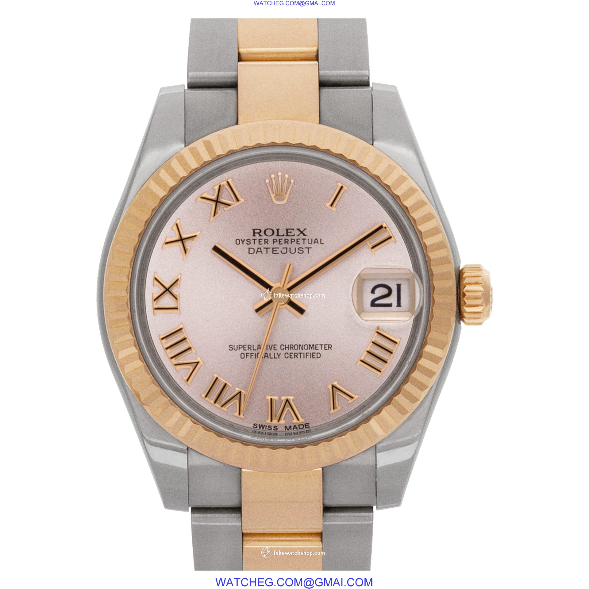 Rolex 178271 Datejust Automatic Female 18k rose gold & stainless steel