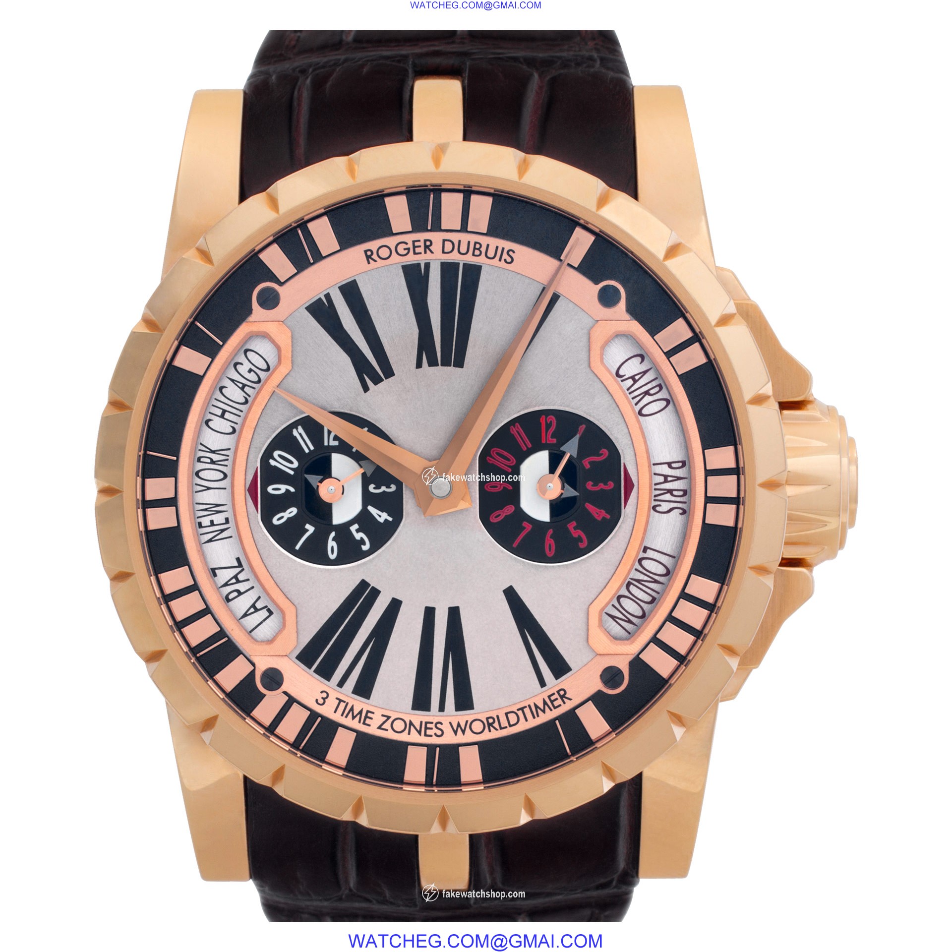 Roger Dubuis EX45 1448 50 00/03R14/B Excalibur Automatic Male 18k rose gold