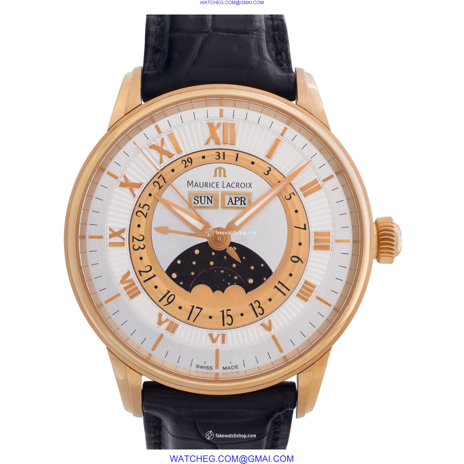 Maurice Lacroix MP6428-PG101-11E Masterpiece Phase de Lune Automatic Male 18k rose gold