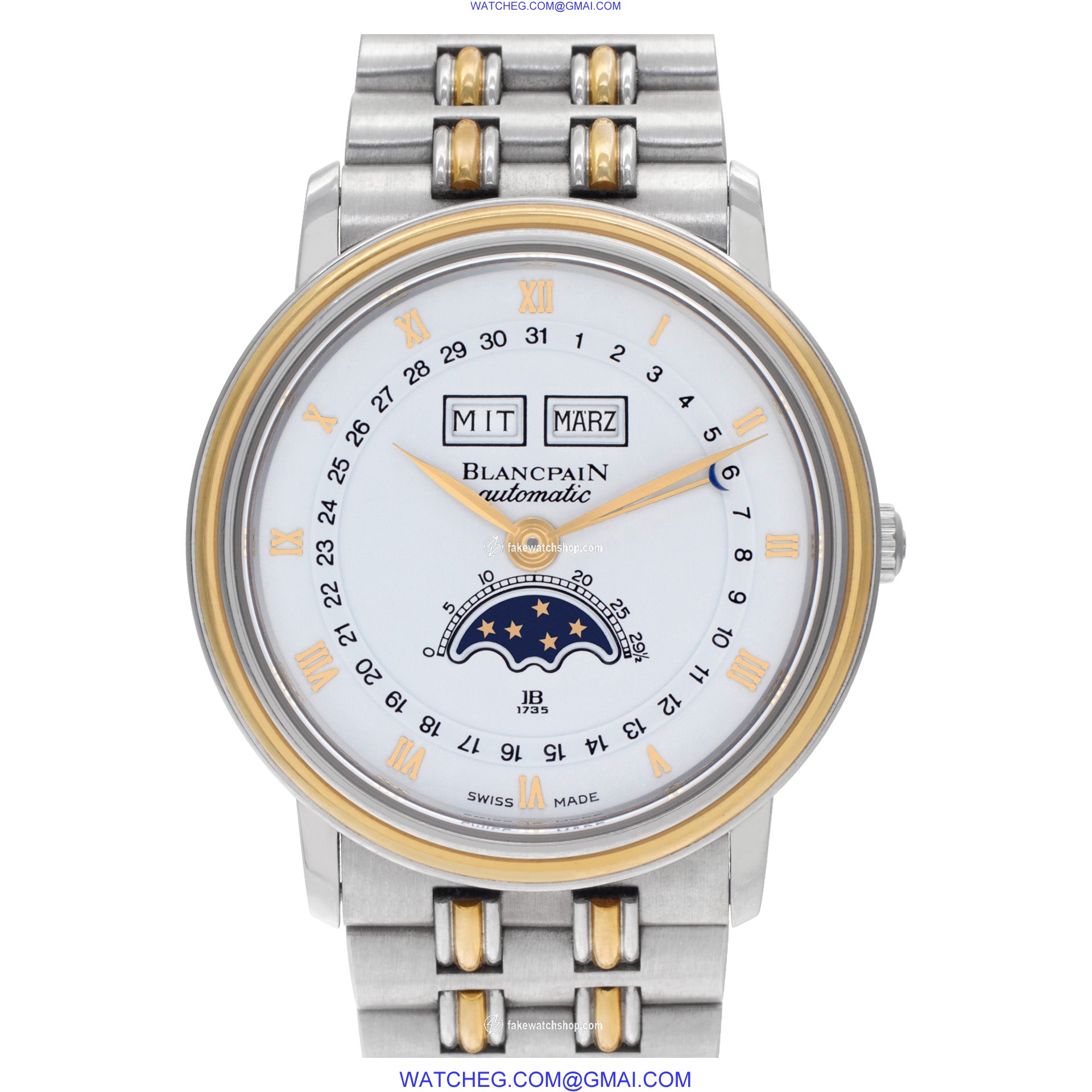 Blancpain 6595-1318 Villeret Automatic Unisex 18k gold & Stainless Steel