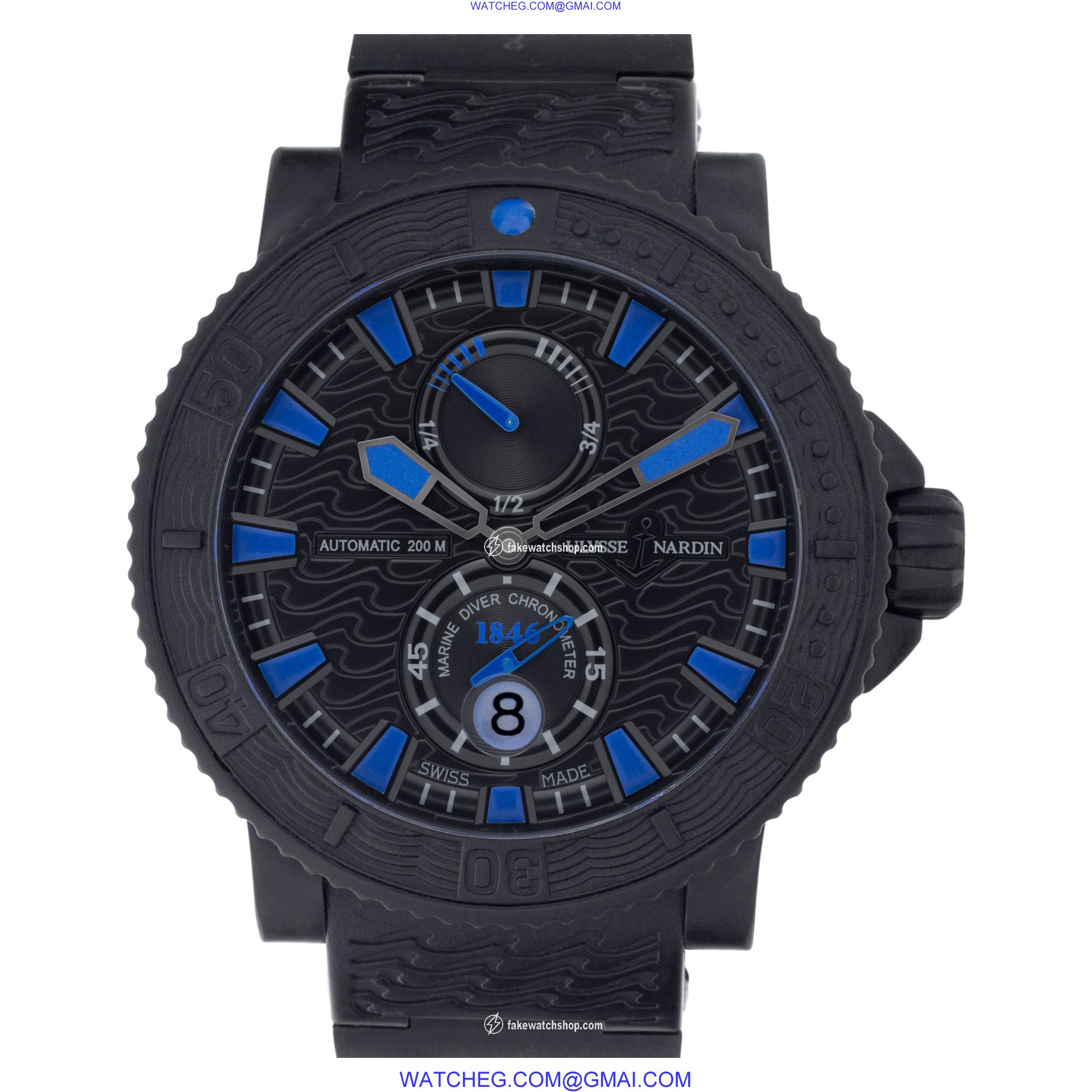Ulysse Nardin 263-92-3C/923 Maxi Marine Automatic Male Stainless Steel & Rubber