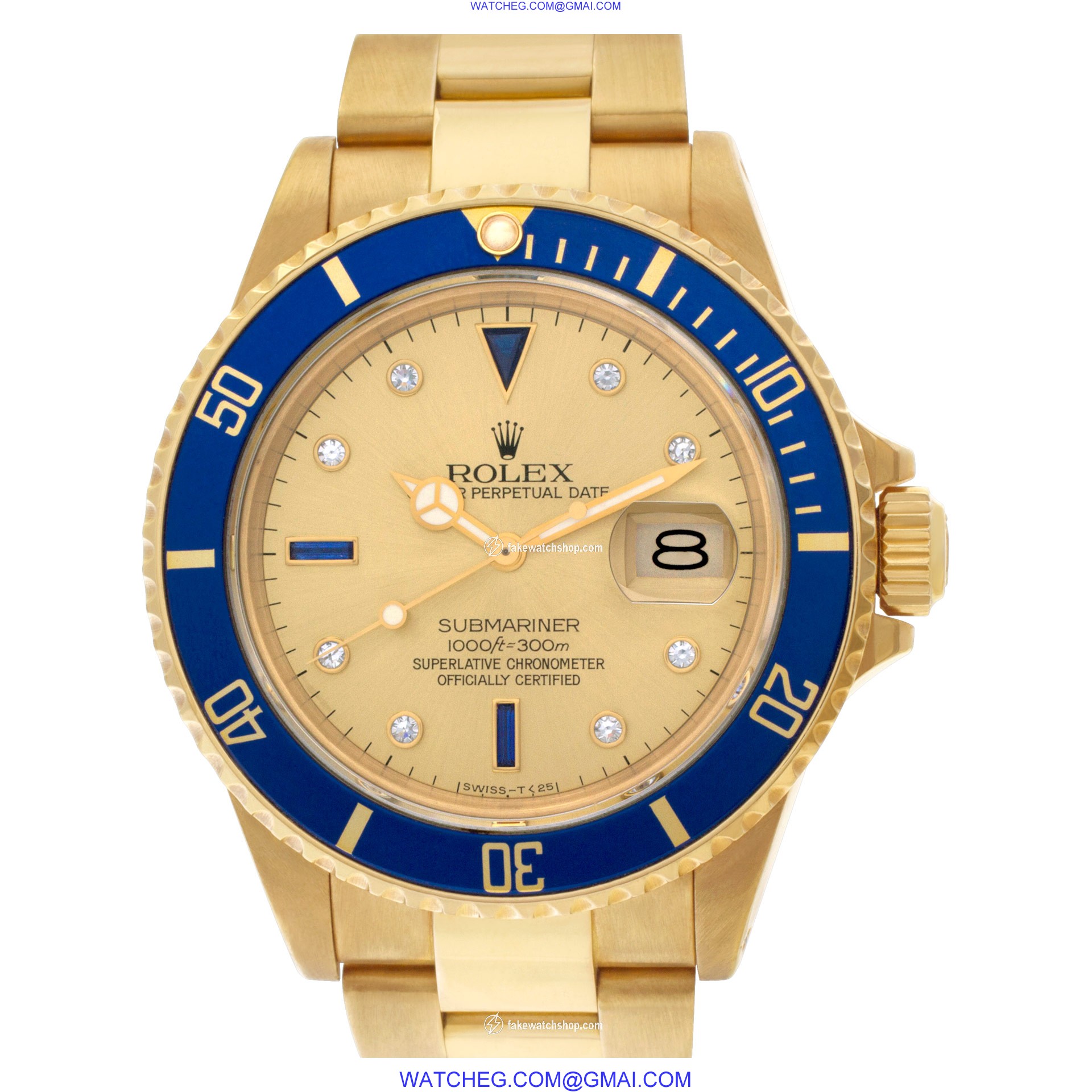 Rolex 16808 Submariner Automatic Male 18k yellow gold