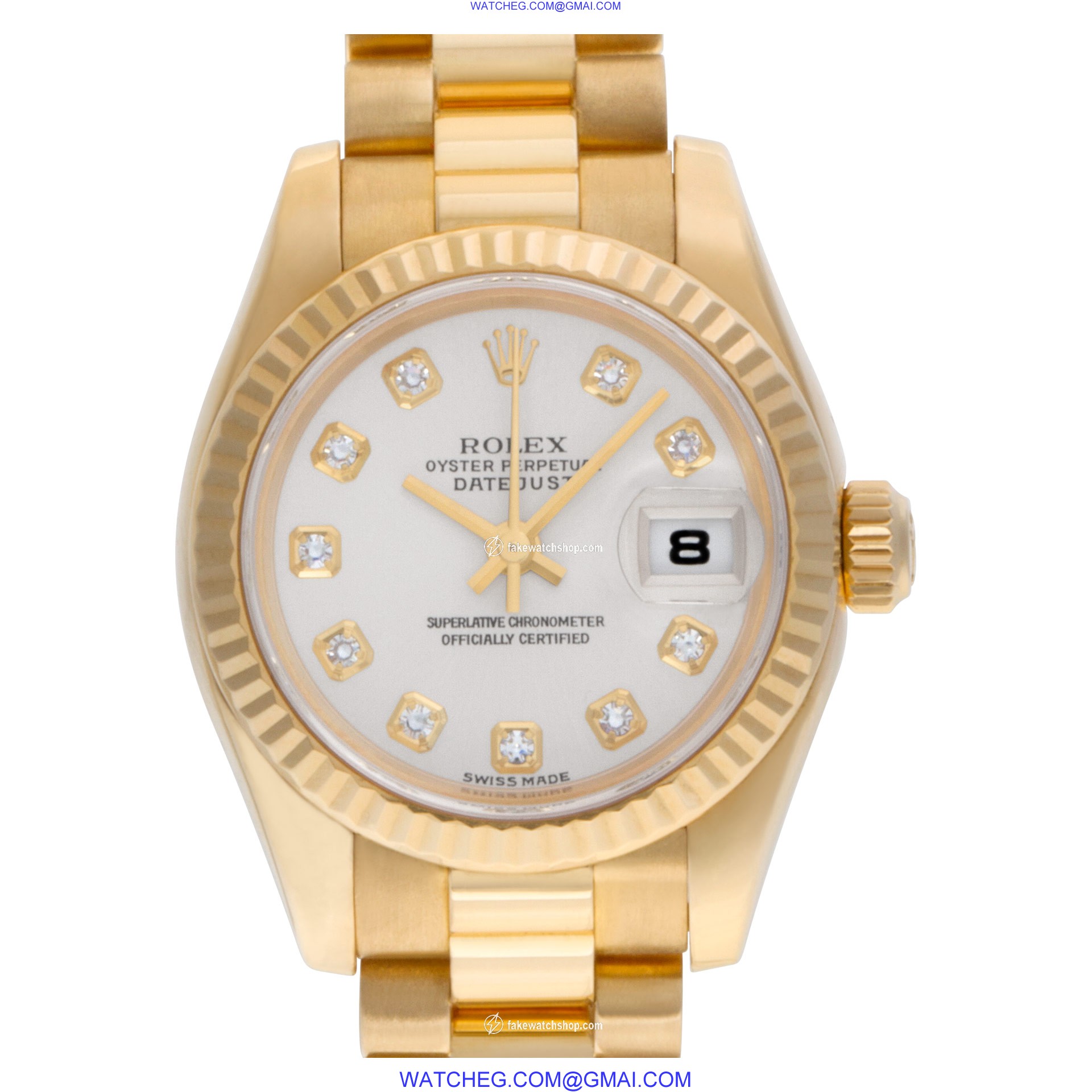 Rolex 179178 Datejust Automatic Female 18k Yellow Gold