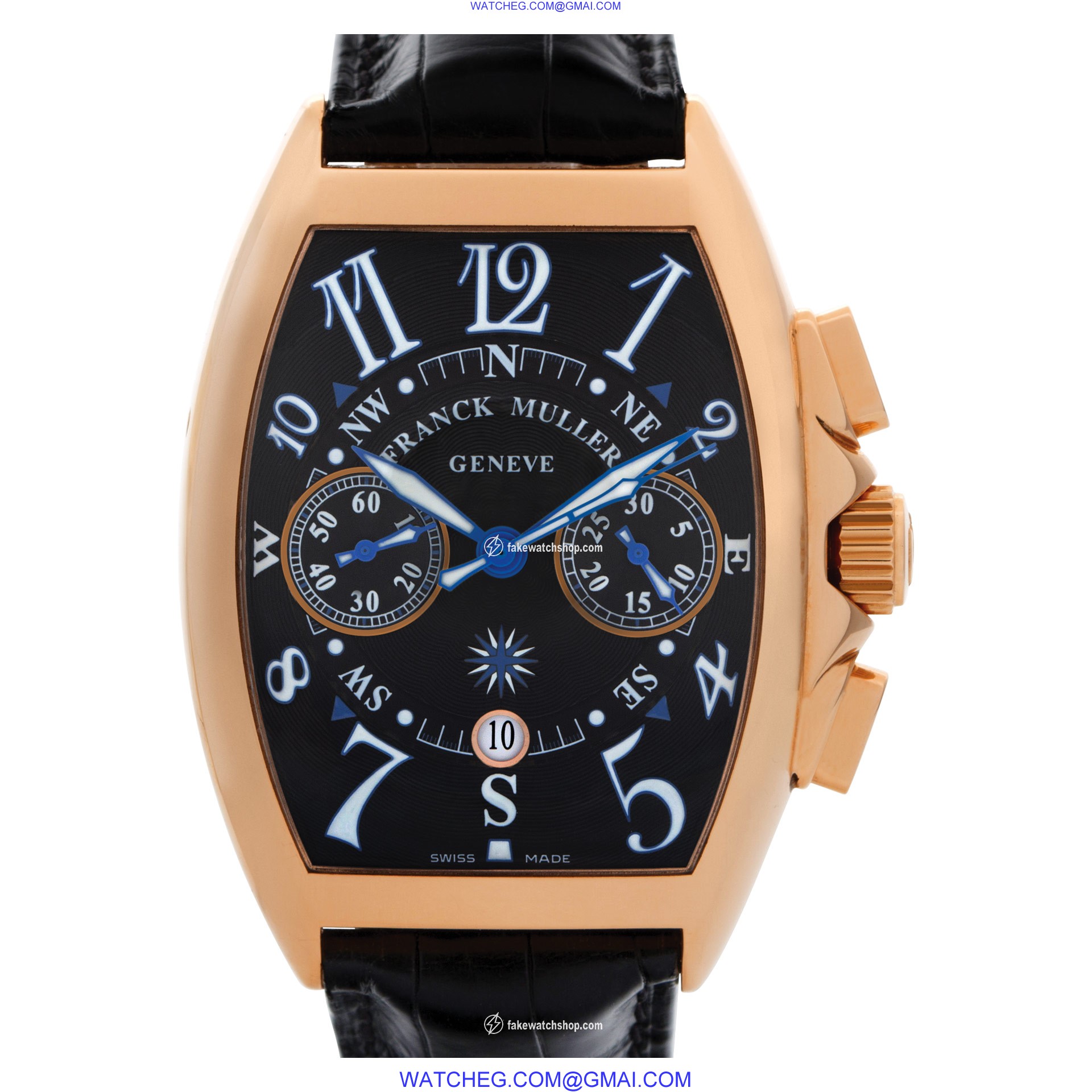 Franck Muller 8080 CC AT Curvex Automatic Male 18k Pink Gold
