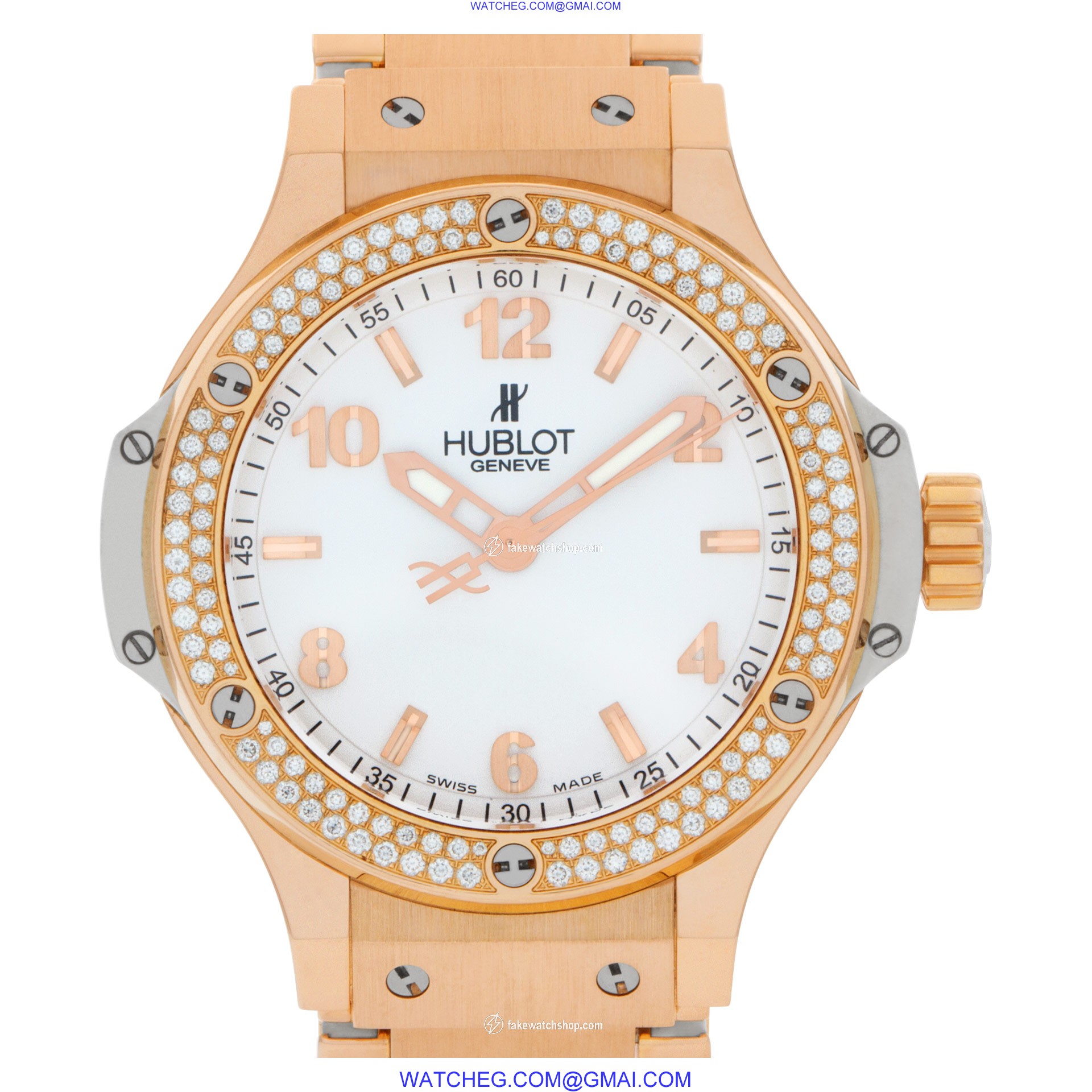 Hublot 361.PE.2010.PE.1104 Big Bang Quartz Unisex 18k rose gold and white resin
