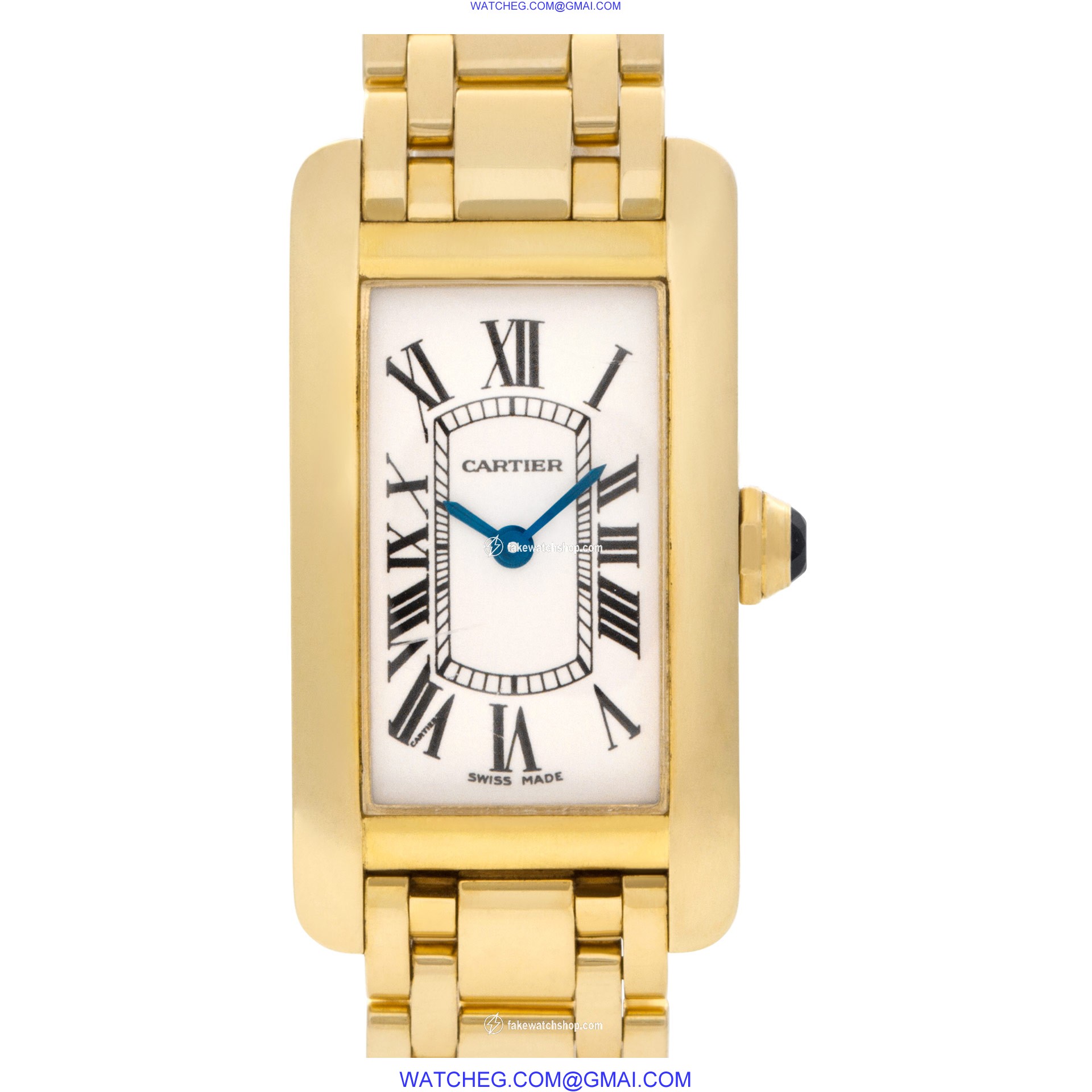 Cartier W26015K2 Tank Americaine Quartz Female 18k yellow gold