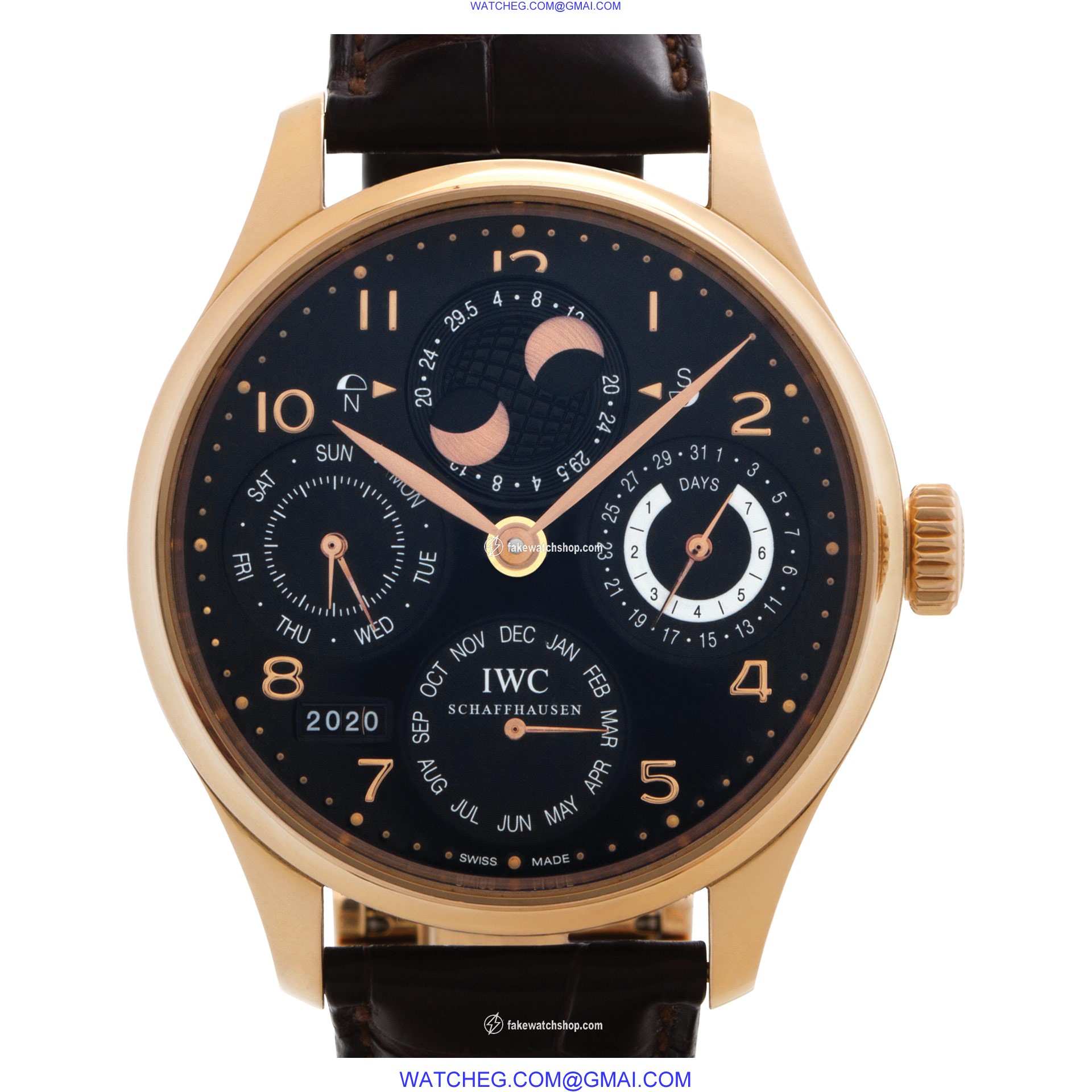 IWC IW5021-03 Portuguese Perpetual Automatic Unisex 18k rose gold