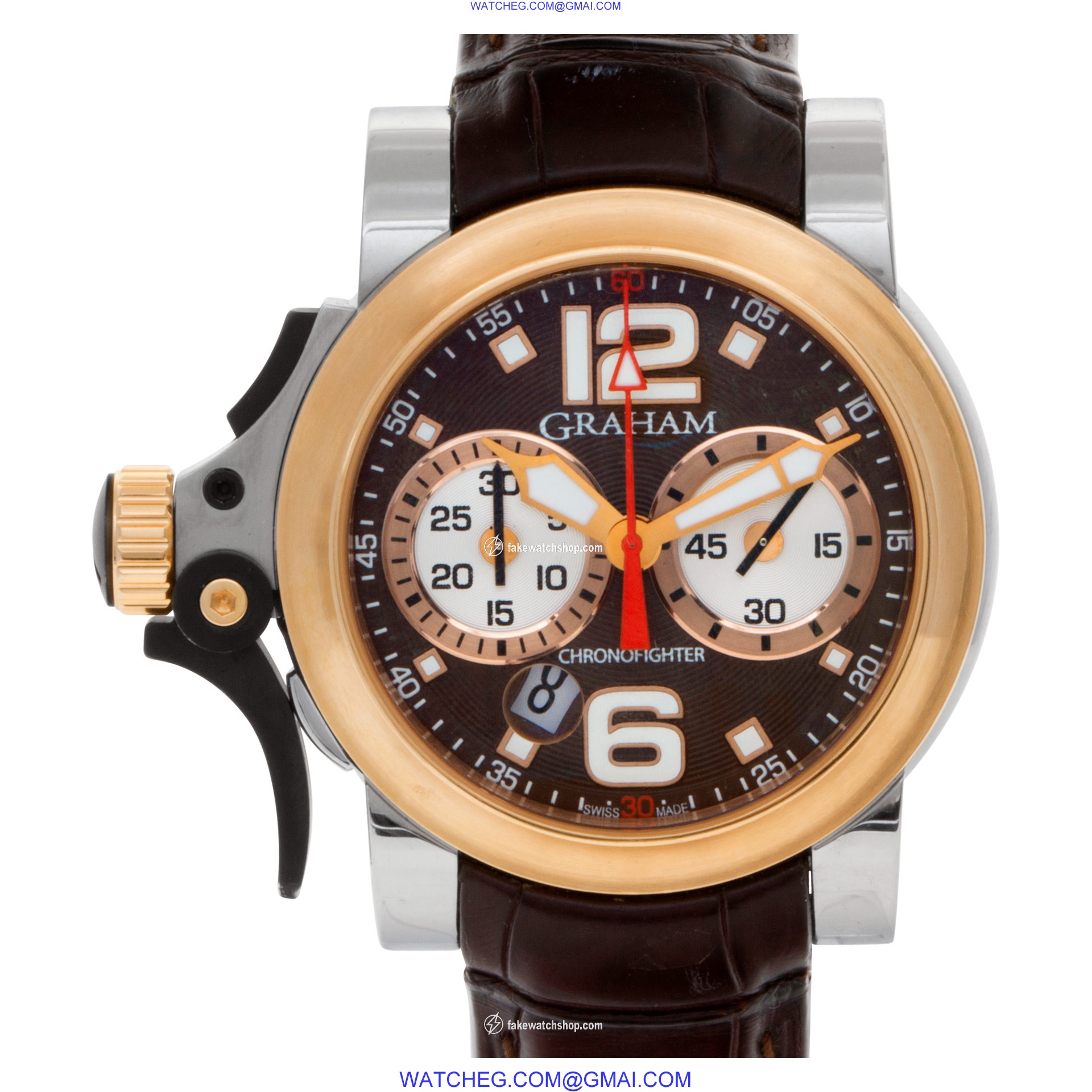 Graham 2TRAG.C01A.B72 Chronofighter Trigger Automatic Male 18k gold & Stainless Steel