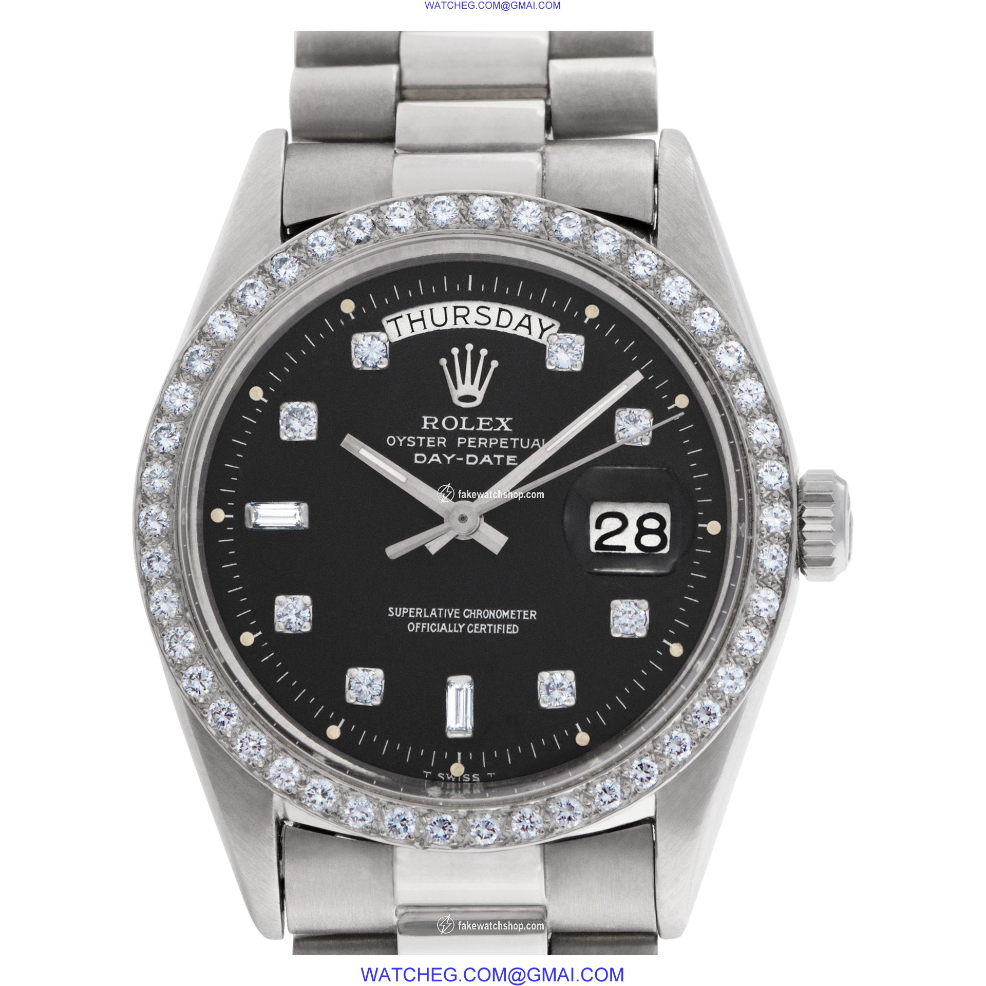Rolex 1802 Day-Date Automatic Male 18k White Gold