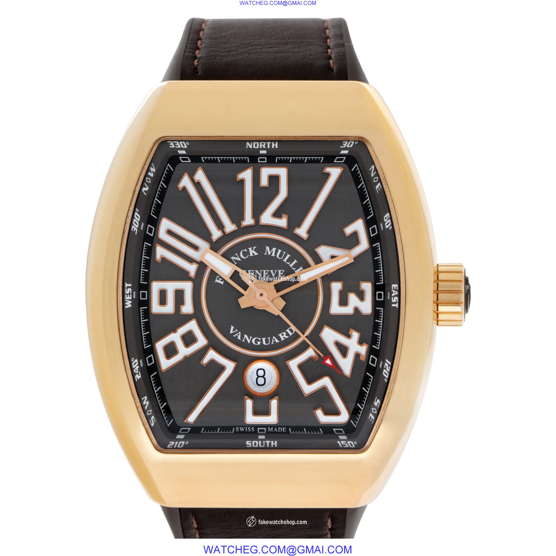 Franck Muller V 45 SC DT Vanguard Automatic Male 18k rose gold