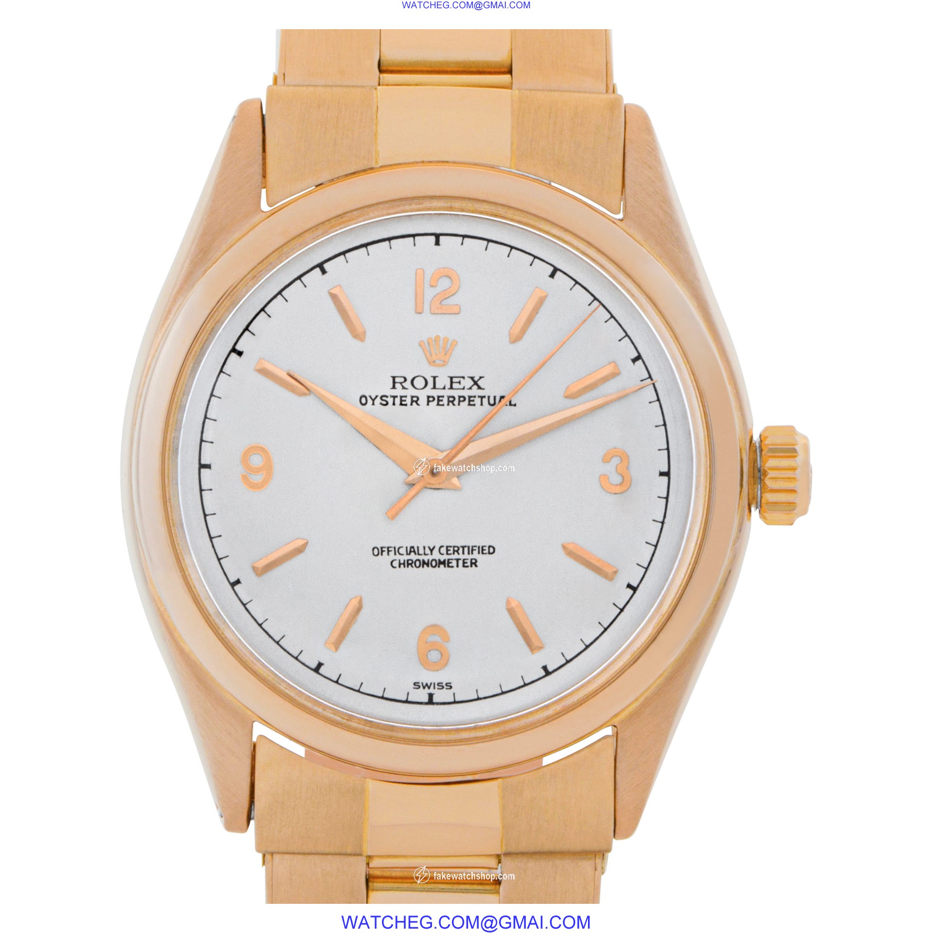Rolex 6084 Oyster Perpetual Automatic Unisex 18k rose gold