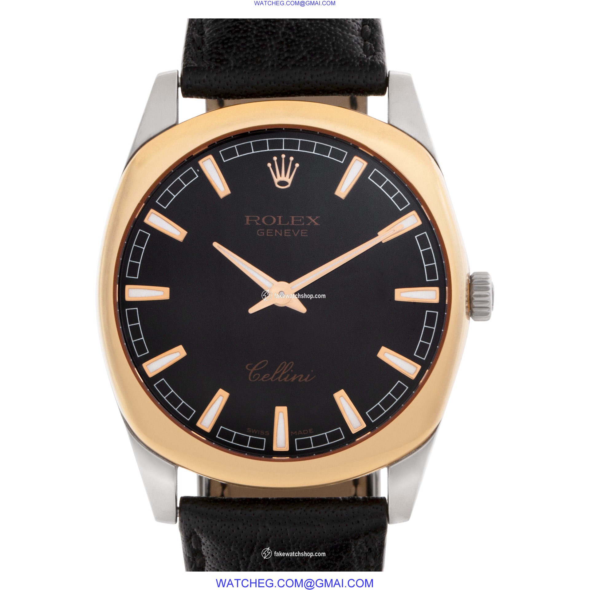 Rolex 4243 Cellini Manual Male 18k White and Pink Gold