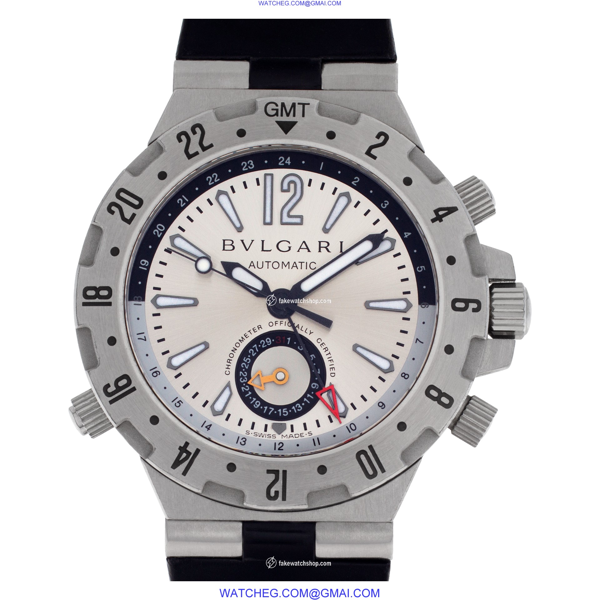Bvlgari GMT40 S Diagono Professional Automatic Male Stainless Steel