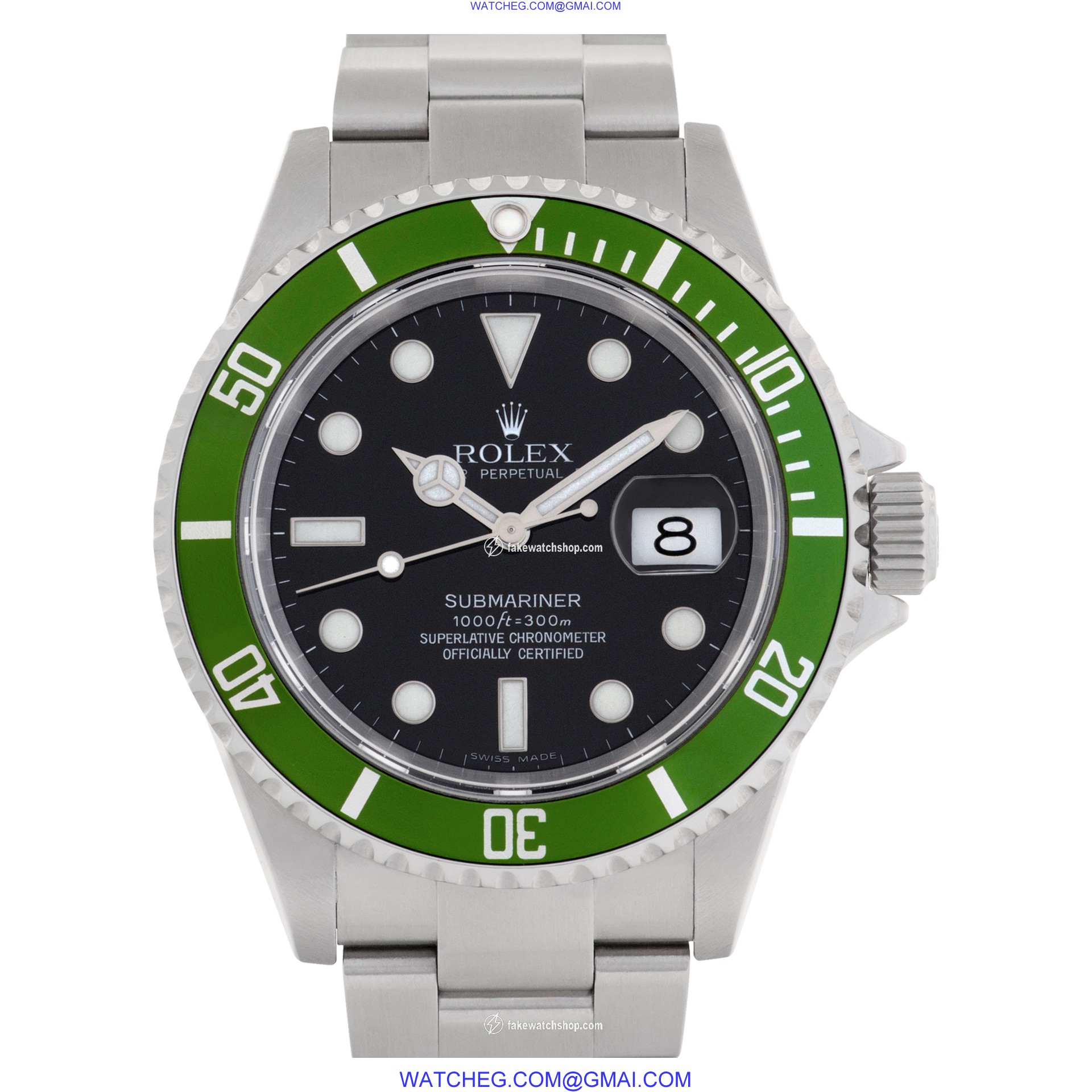 Rolex 16610LV Submariner Kermit Automatic Male Stainless Steel