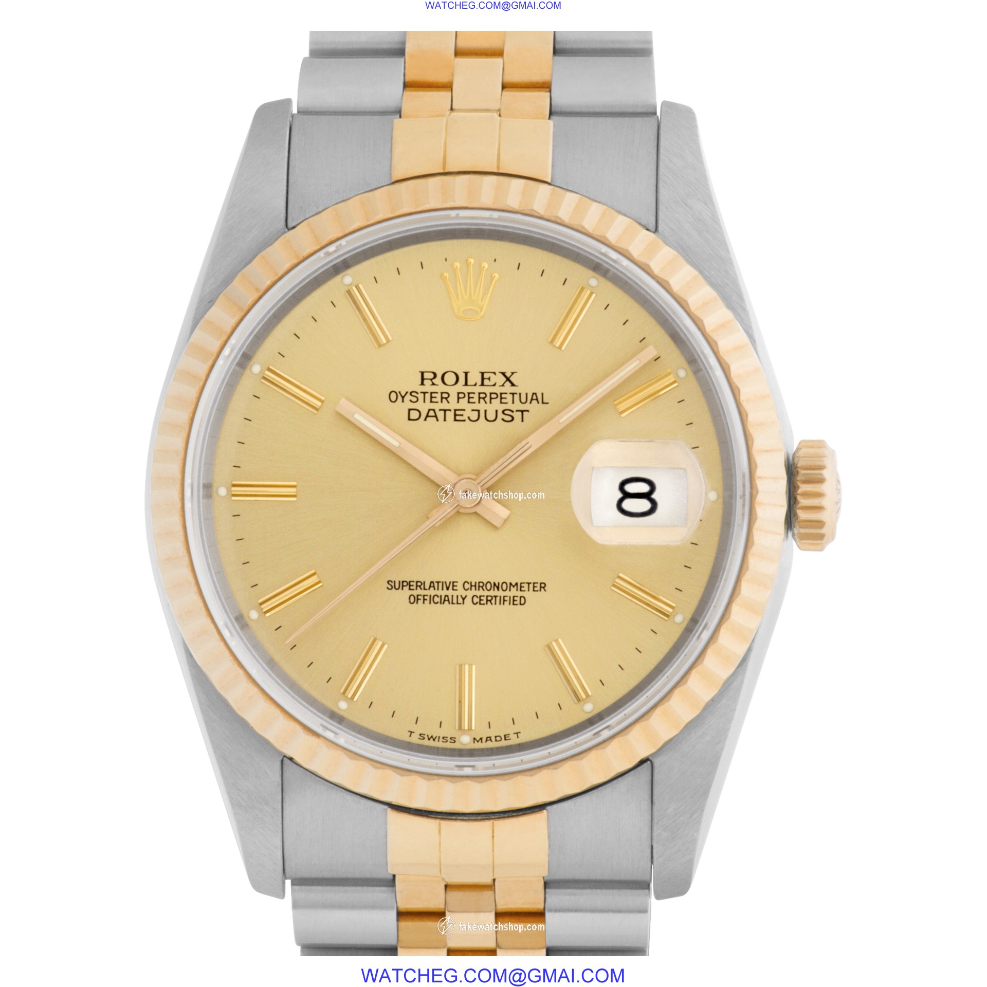 Rolex 16233 Datejust Automatic Male 18k gold & Stainless Steel