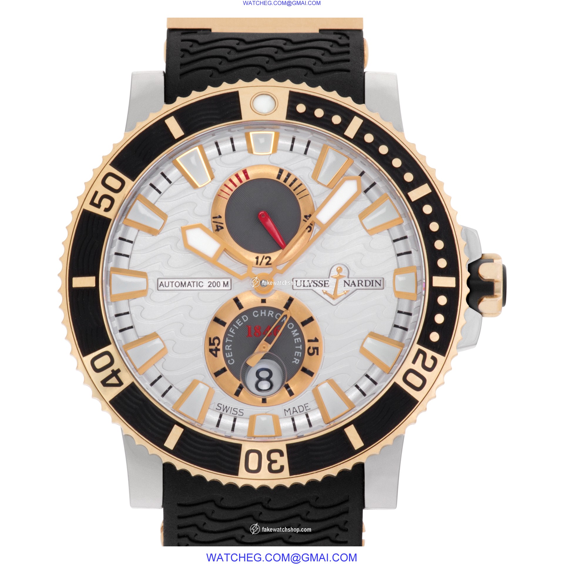 Ulysse Nardin 265-90 Maxi Marine Automatic Male 18k rose gold & titanium